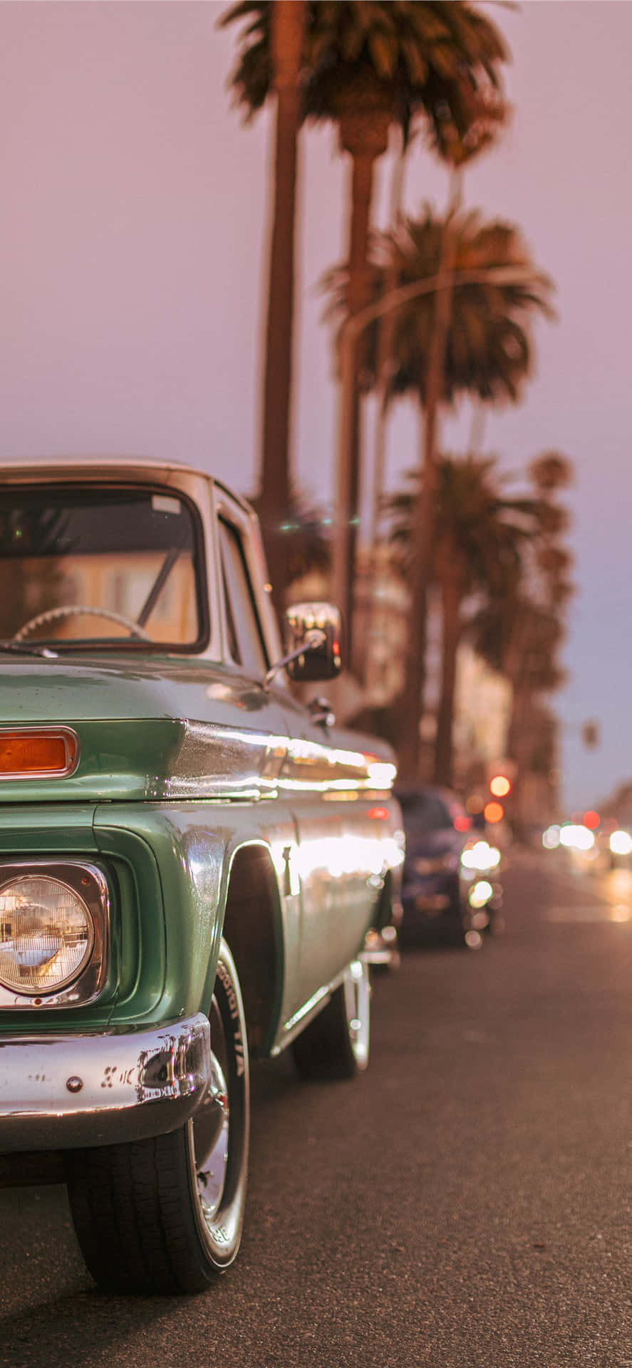 Download Vibrant Sunset Drive View Wallpaper