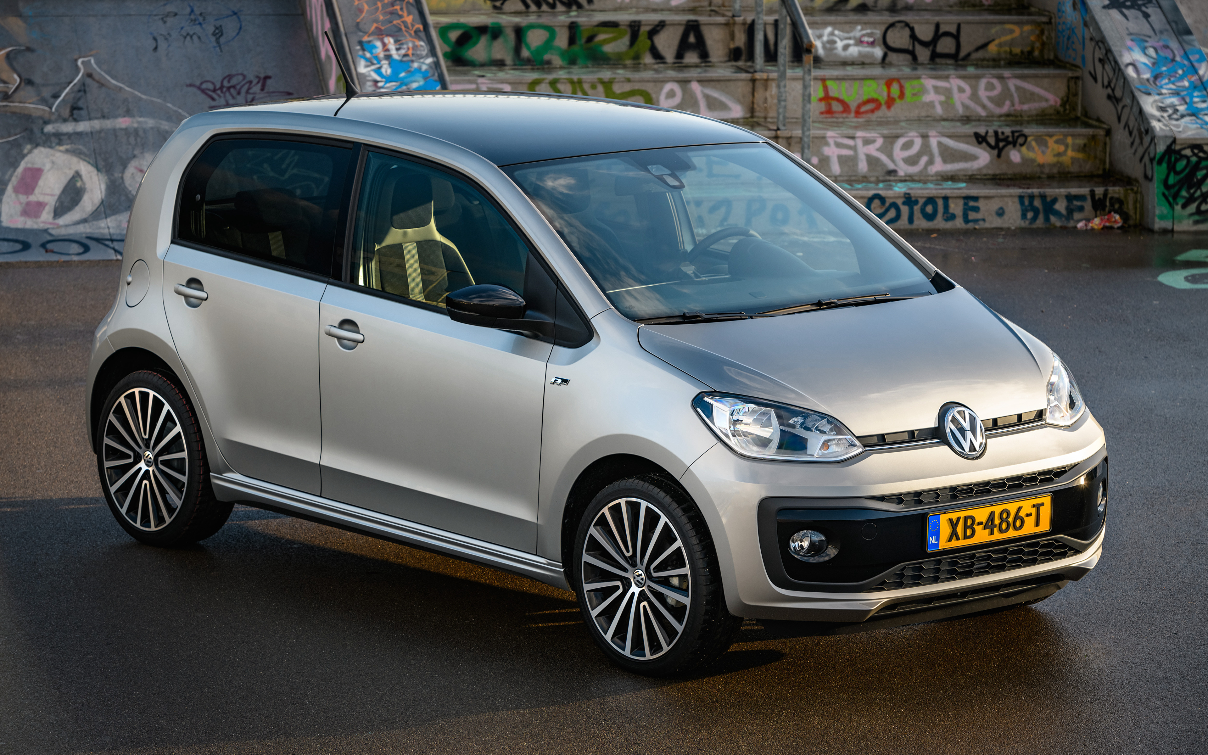 Wallpaper 2018 19 Volkswagen Up! R Line Worldwide Silver 3840x2400