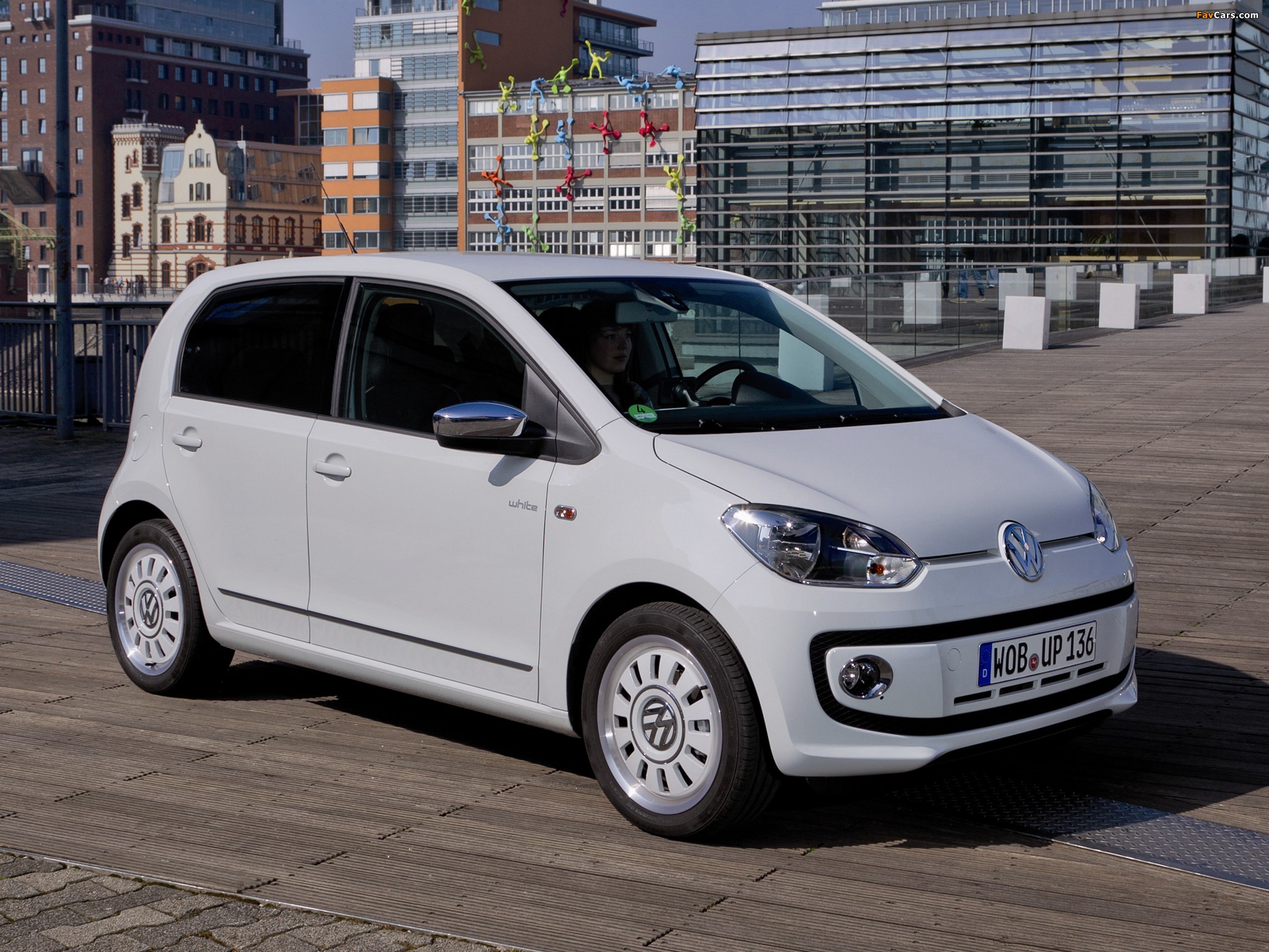 Volkswagen Up! White 5 Door 2012 Wallpaper (2048x1536)