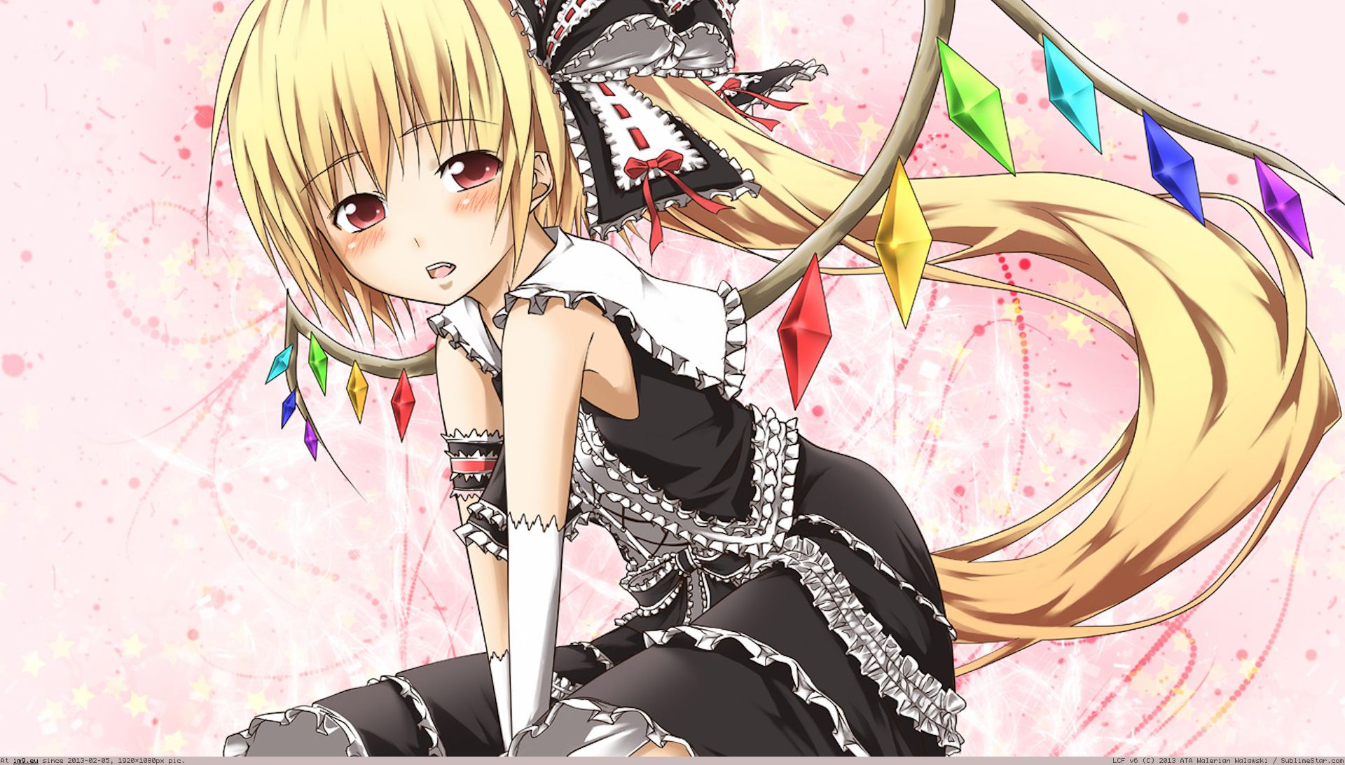 Pic. #Wallpaper #Anime x1080 #Loli #Vampire #Ponytail #Gothic #Flandre #Touhou #Scarlet #Goth #Blush, 323809B