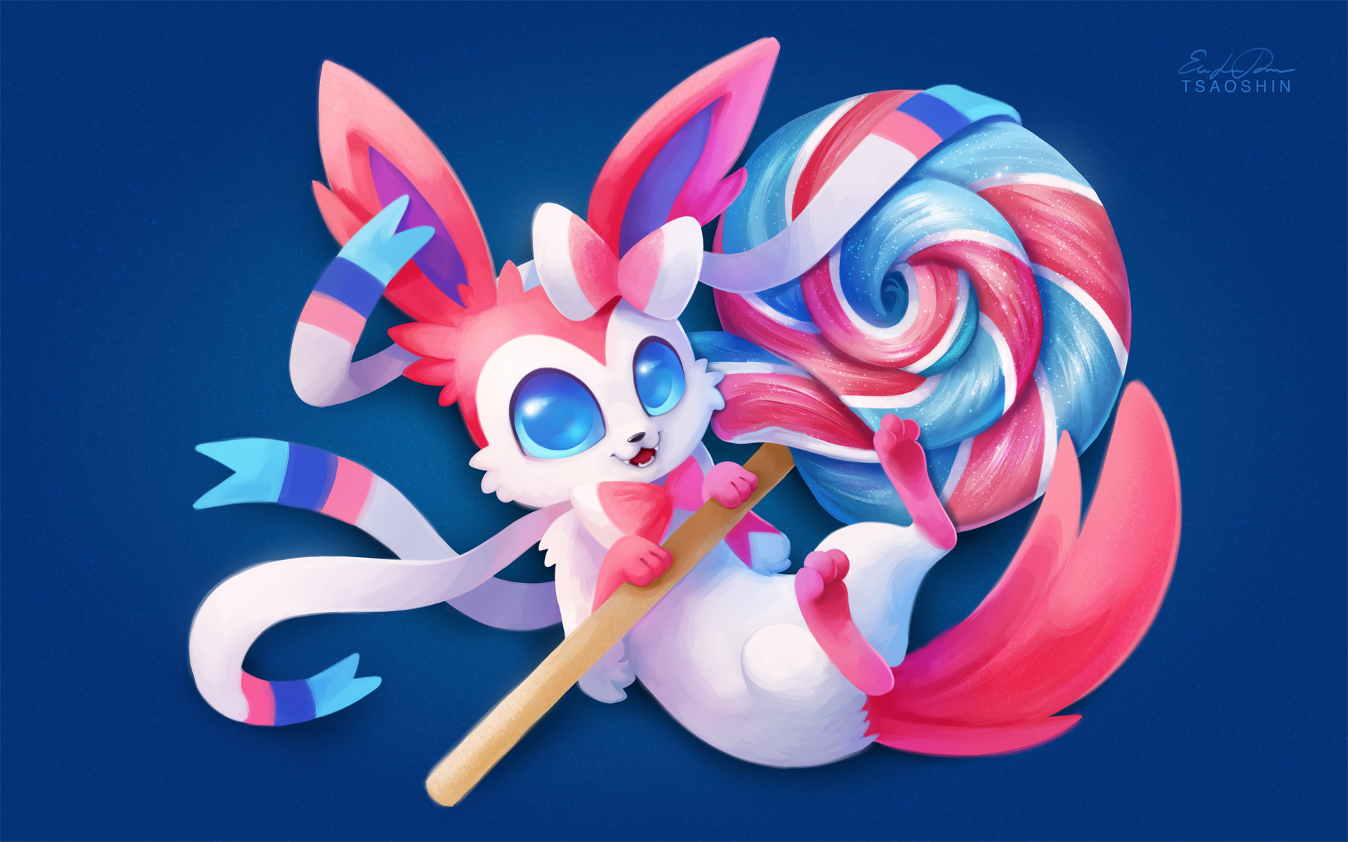Sylveon Eeveelution HD Wallpaper