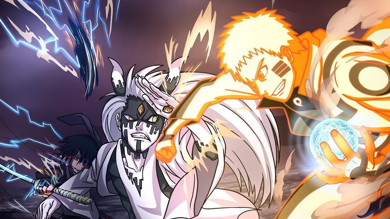 Naruto and Sasuke vs Momoshiki. Boruto: Naruto Next Generations 4K