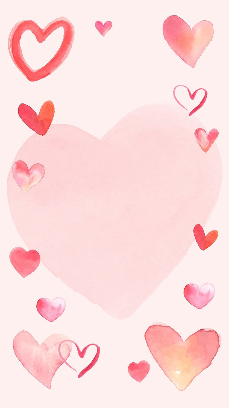 Gold heart pattern iPhone wallpaper. Free Photo Illustration