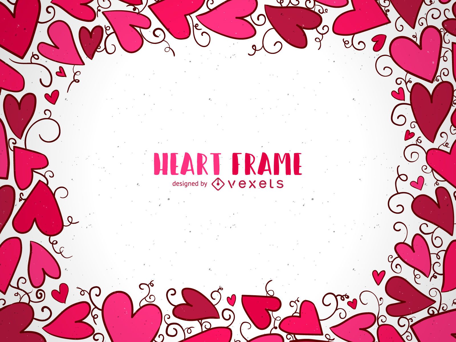 Valentines Hand Drawn Heart Frame Vector Download