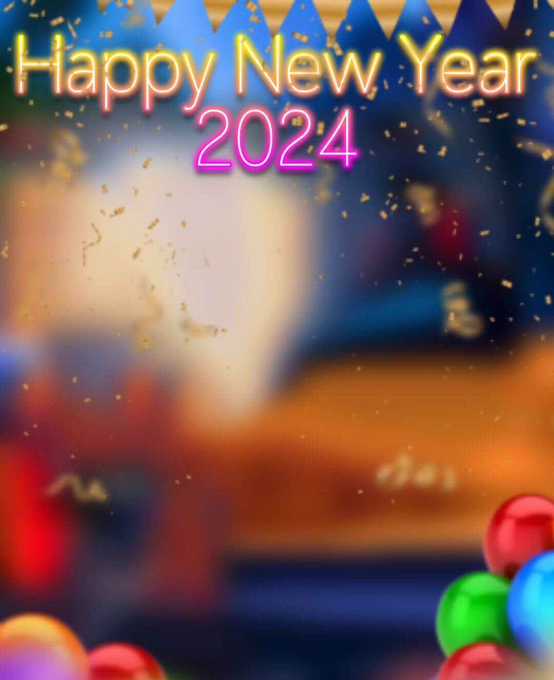 Happy New Year 2024 Background For Editing Image HD