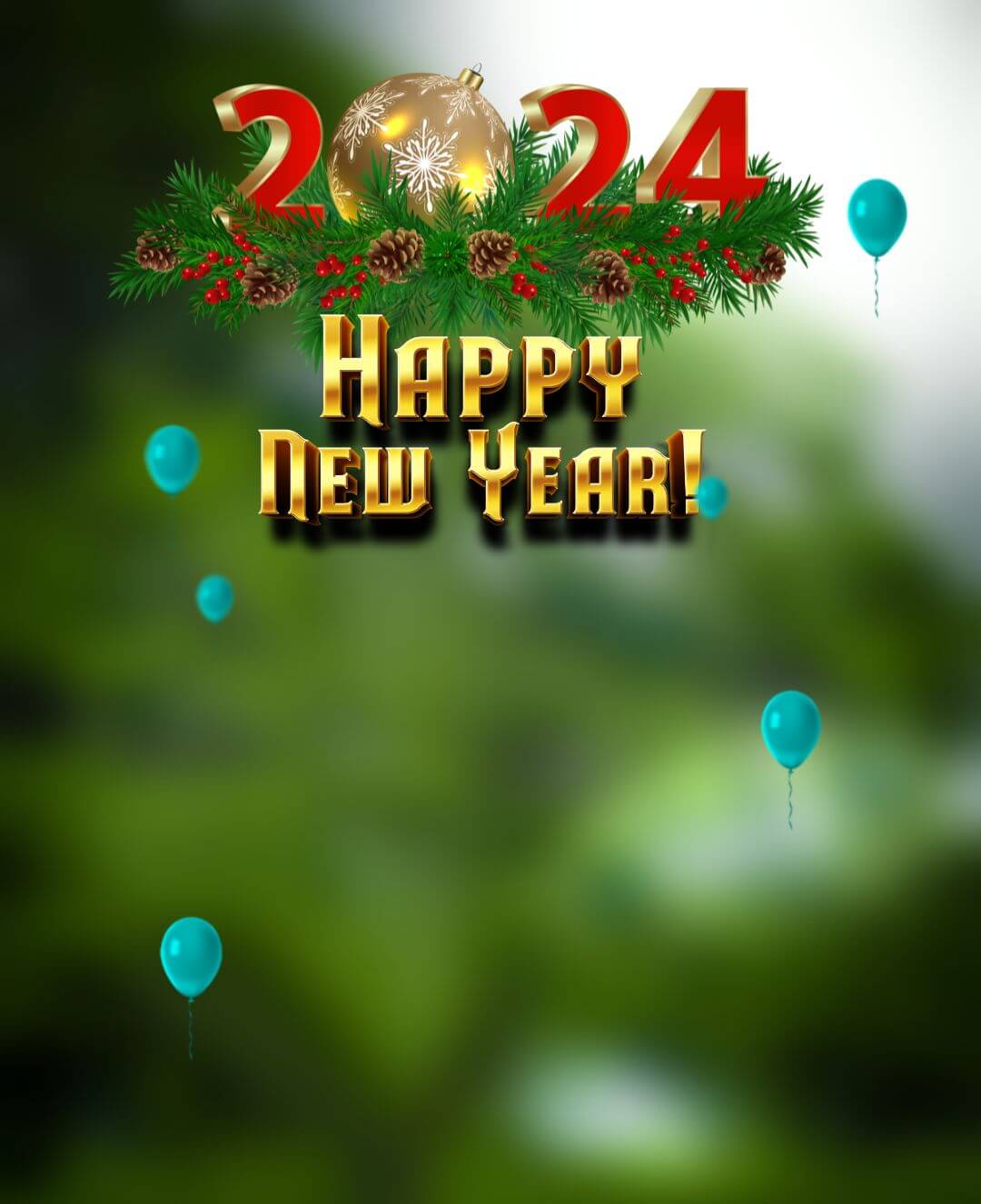 2024 Happy New Year HD Background Image