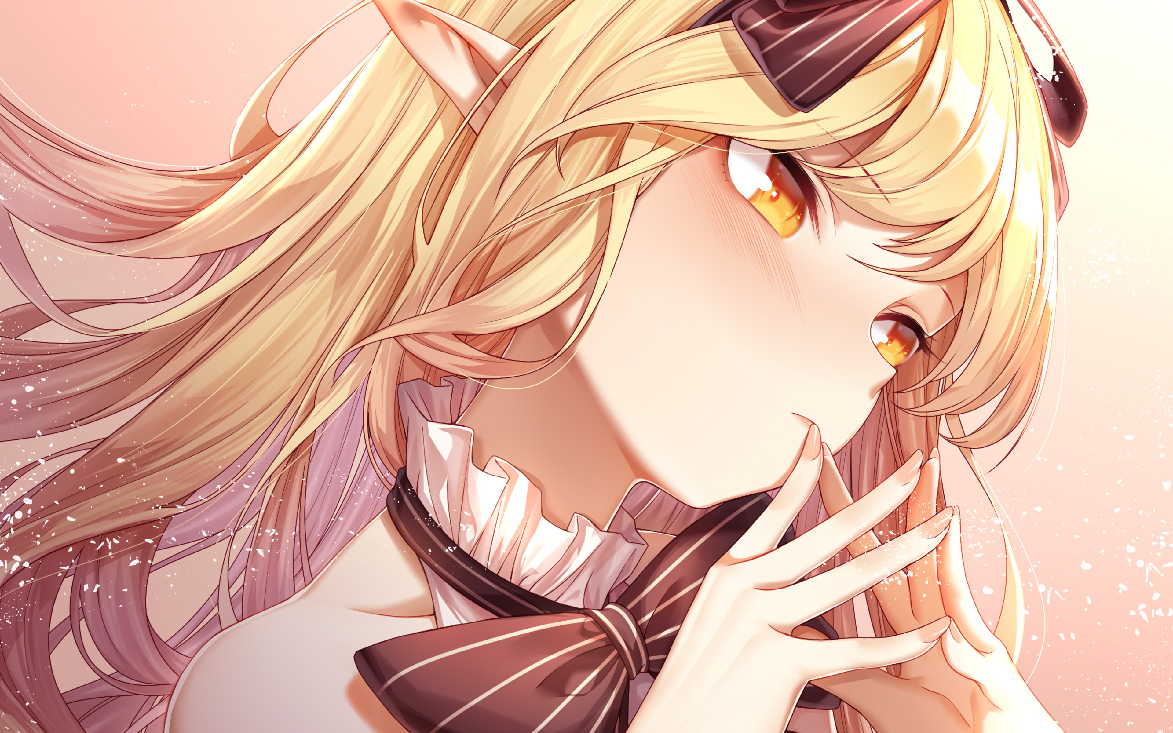 Yellow Eyes Long Hair Anime Girl 4K , HD 4k Wallpaper, Image, Background, Photos and Picture