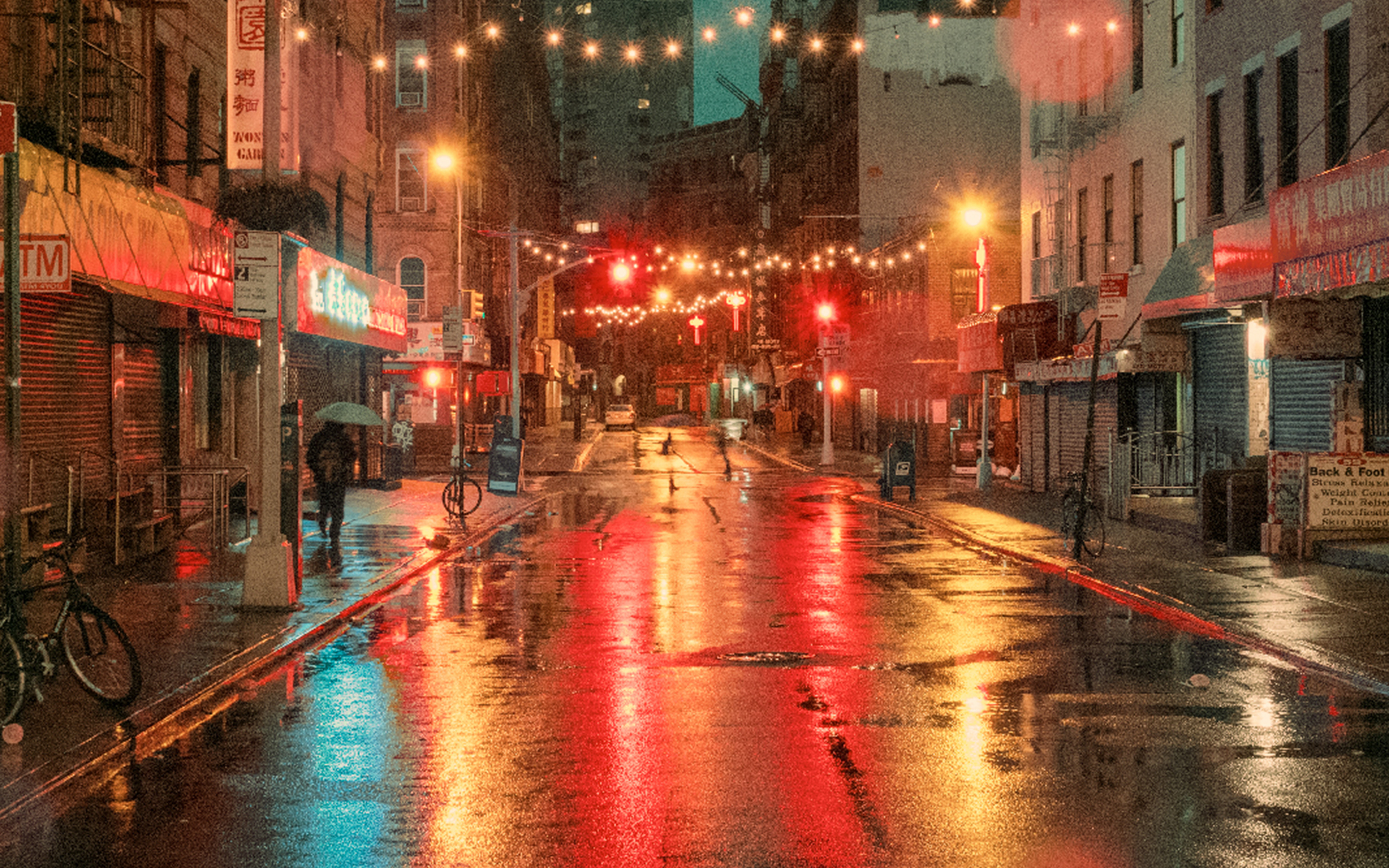 wallpaper for desktop, laptop. nature street city light red rain