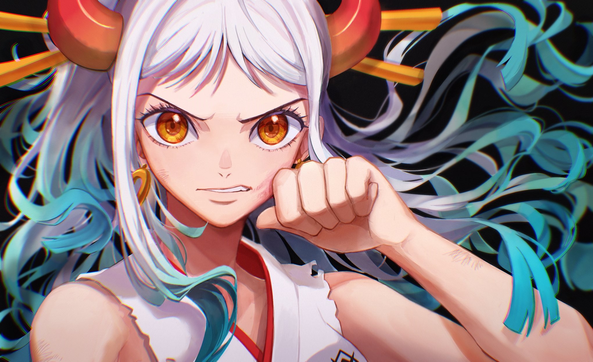 Yamato Unleashed: Stunning HD Anime Wallpaper from One Piece