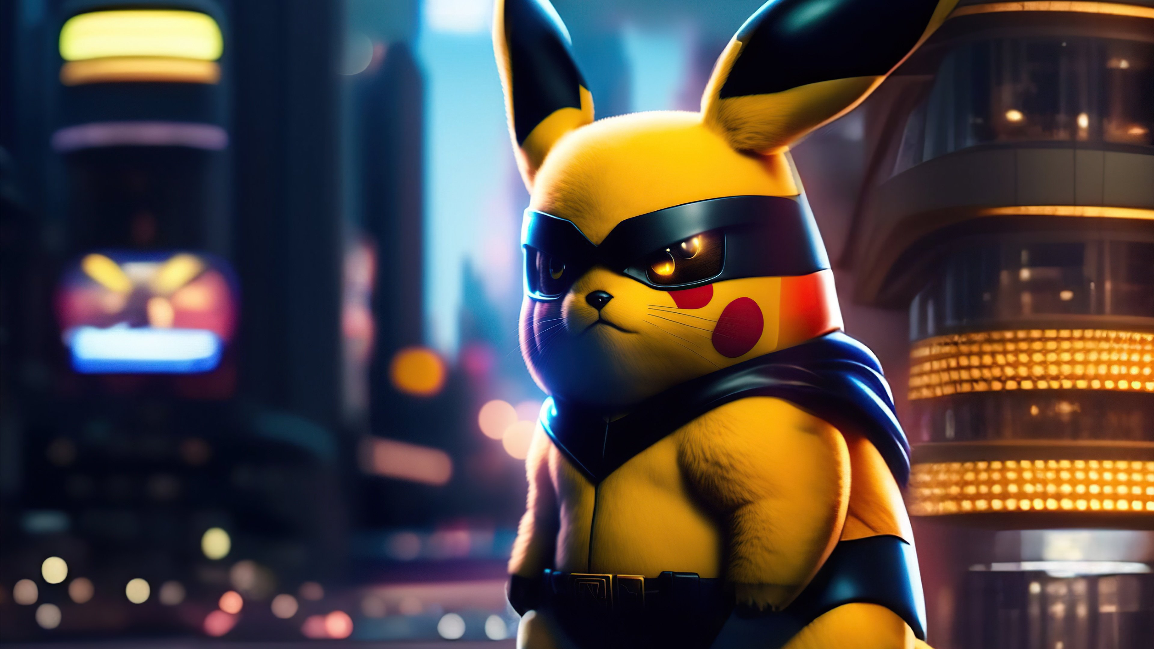 Pikachu ninja Wallpaper 4k HD