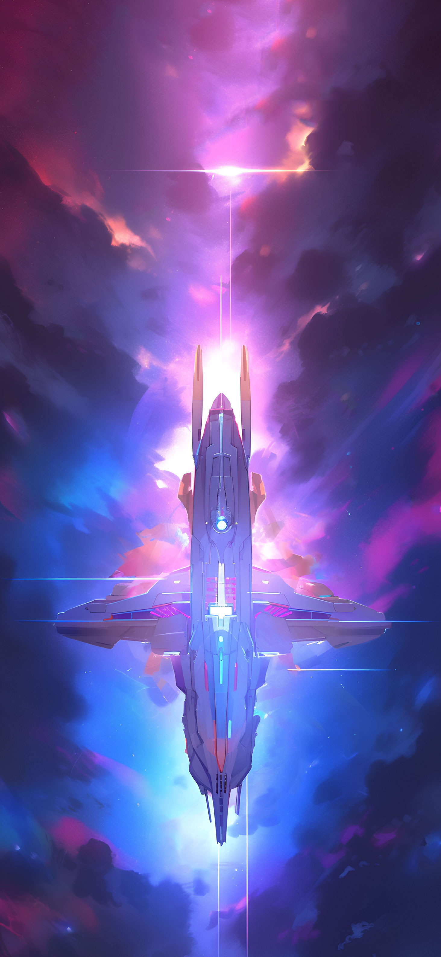 Futuristic Spaceship Aesthetic Wallpaper Wallpaper iPhone