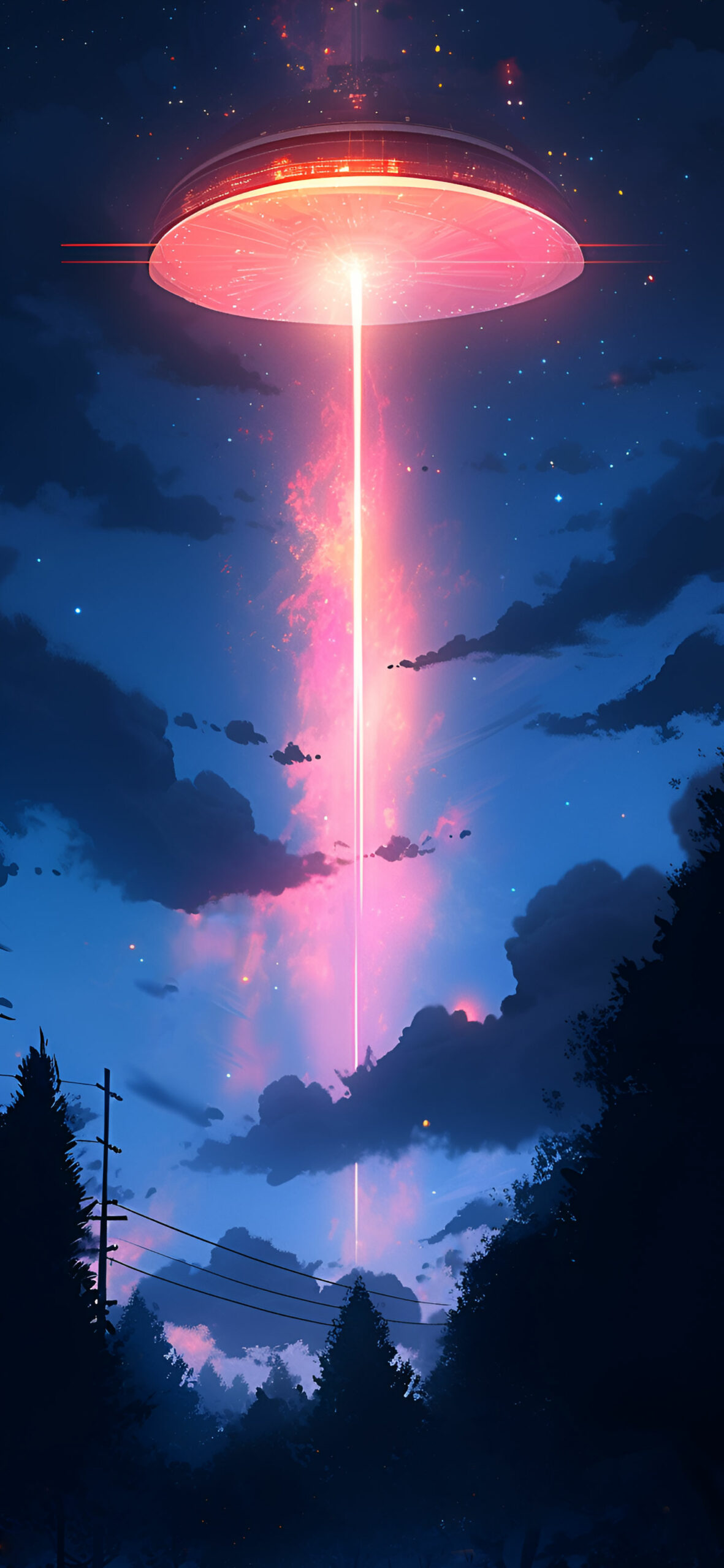 Spaceship UFO Aesthetic Wallpaper