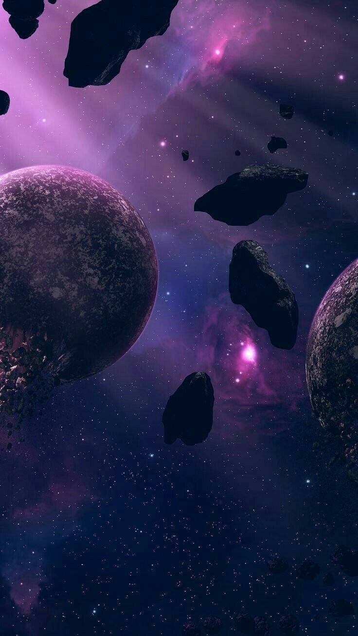 Purple Galaxy iPhone Wallpaper