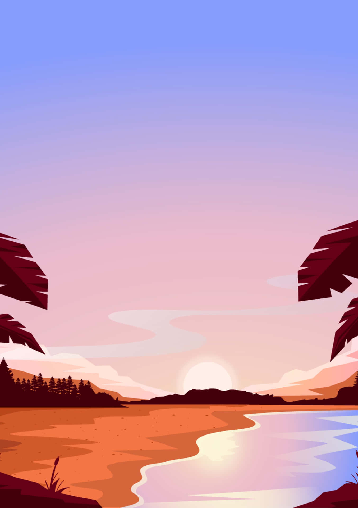 Download Tranquil Minimalist Beach Wallpaper