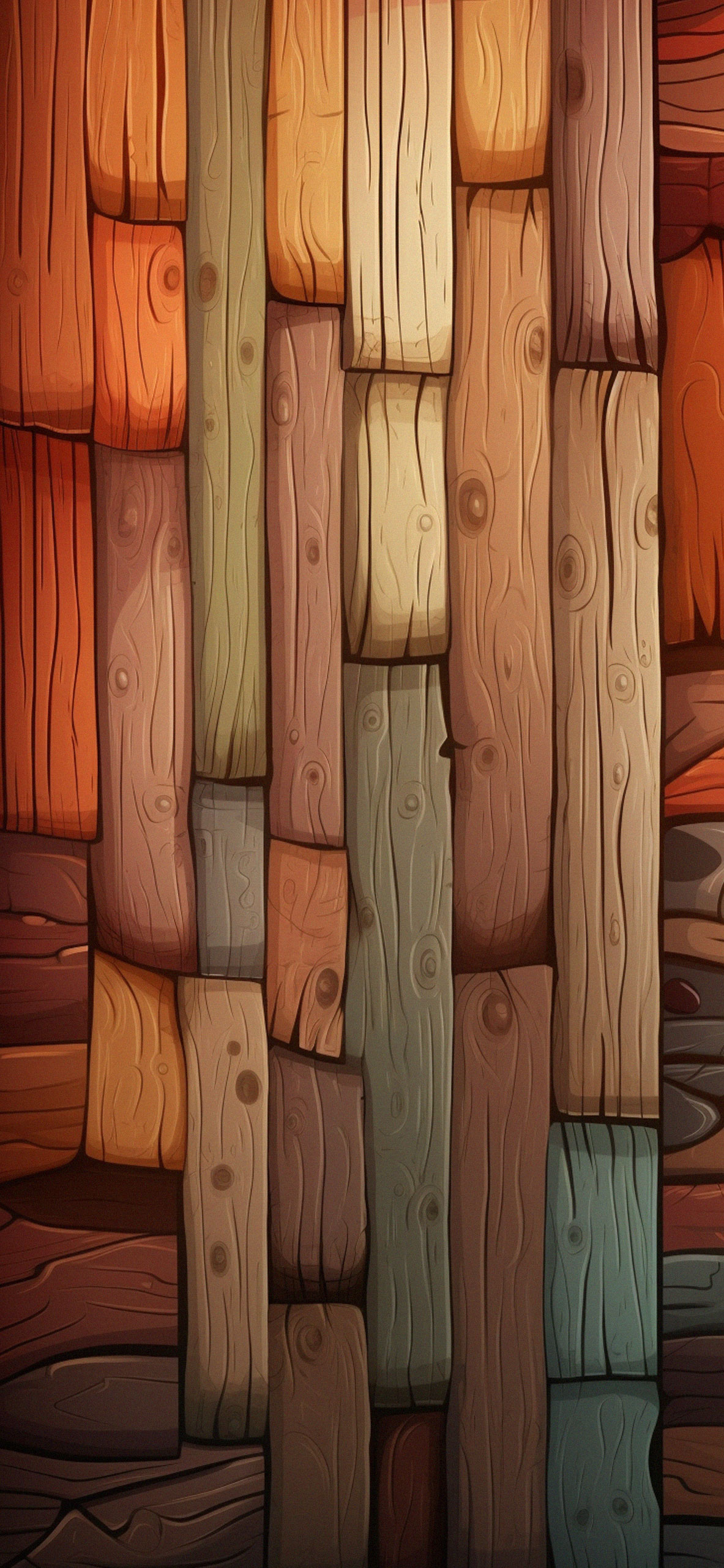 Wood Cartoon Aesthetic Wallpaper