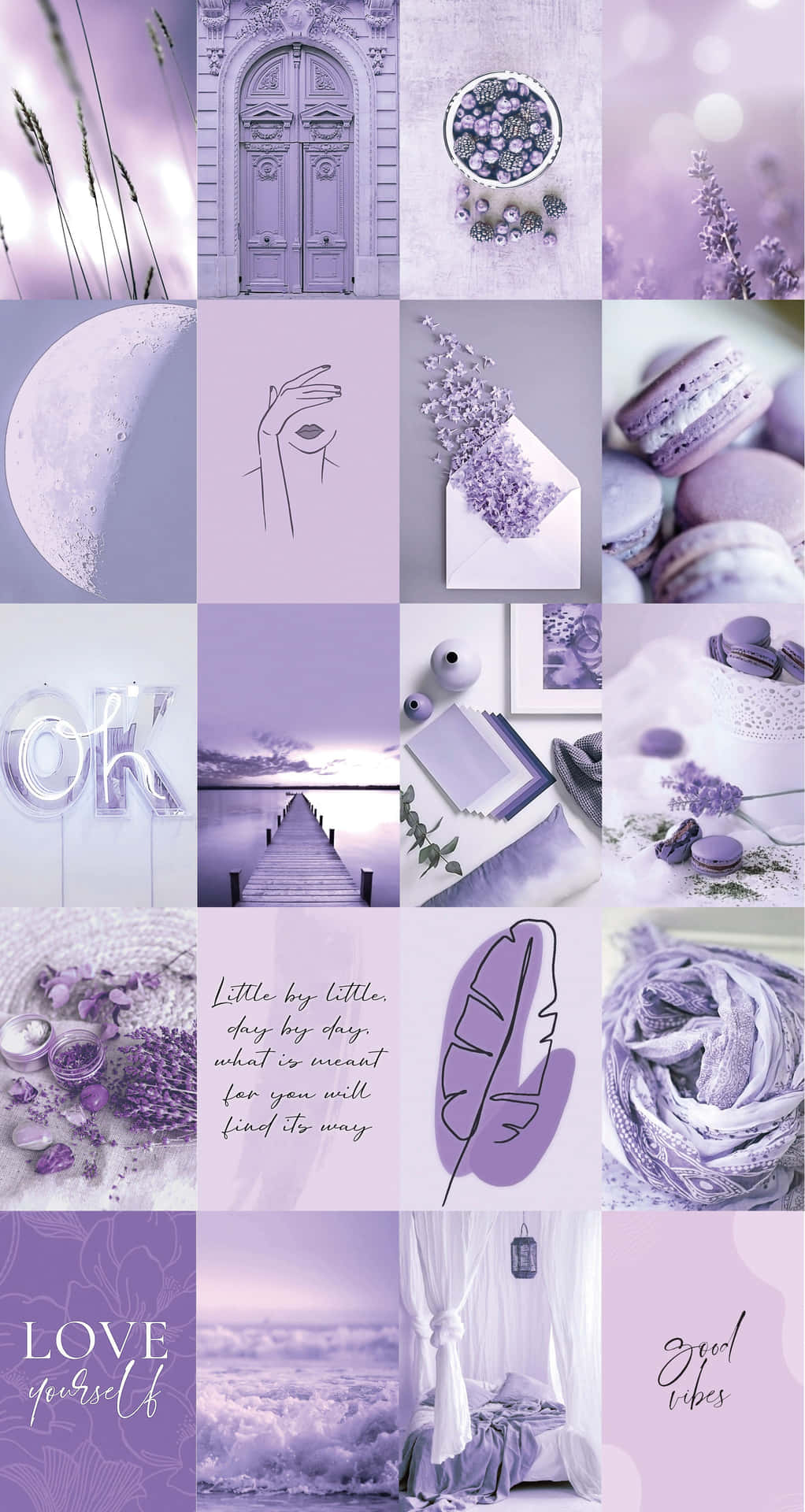 Purple Aesthetic Collage Wallpaper