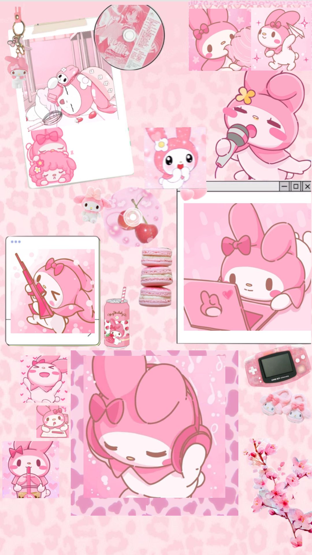 My Melody Wallpaper Collage #collageinspo #mymelody #sanriocore #hellokittyaesthetic #cutes. My Melody Wallpaper, Melody Hello Kitty, Hello Kitty Iphone Wallpaper