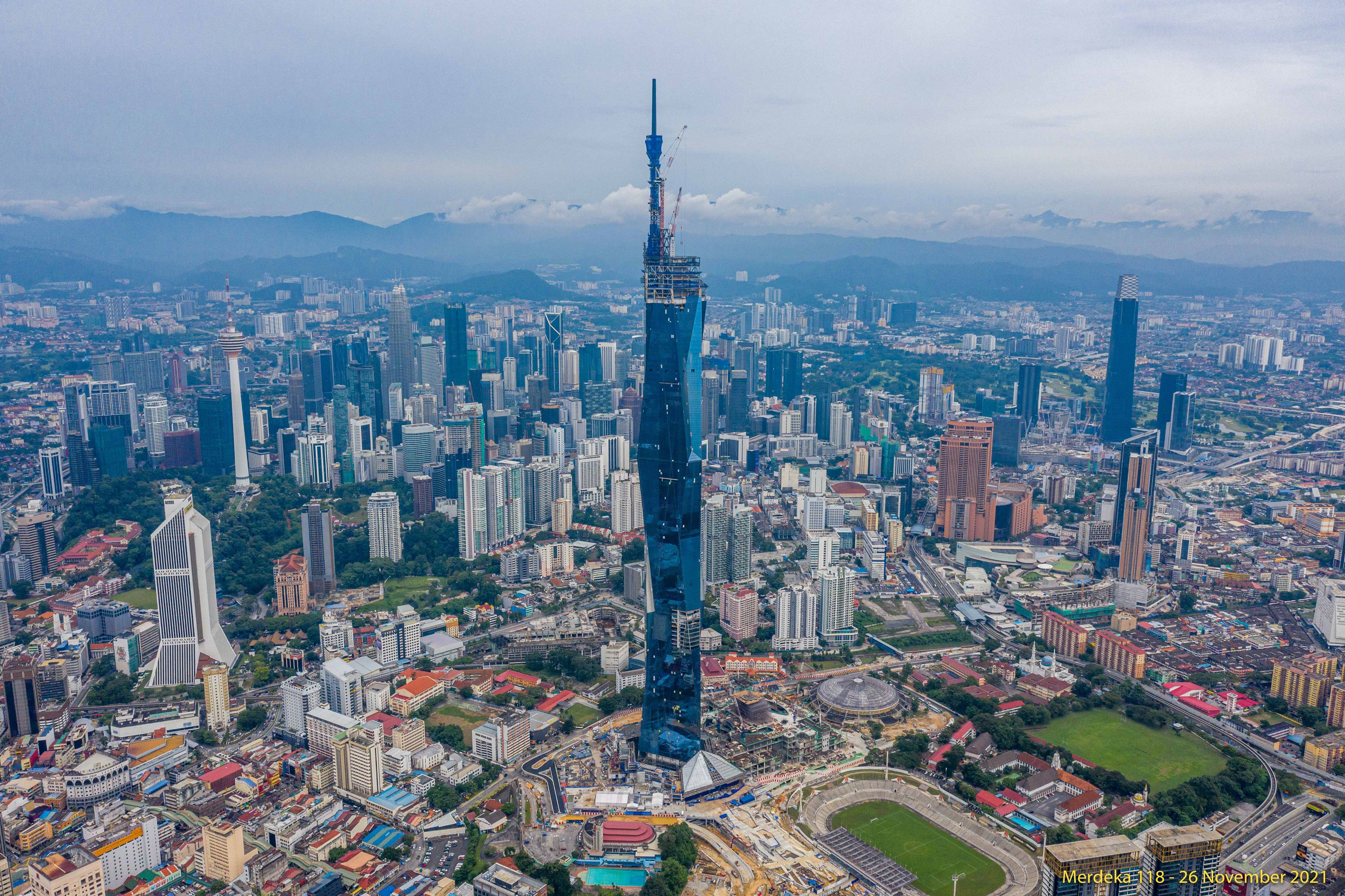 Merdeka 118: World's second tallest building tops out in Malaysia