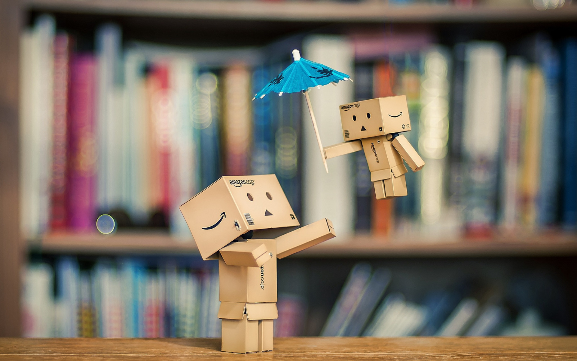 Download wallpaper umbrella, toys, Danboard, Danbo, section miscellanea in resolution 1920x1200