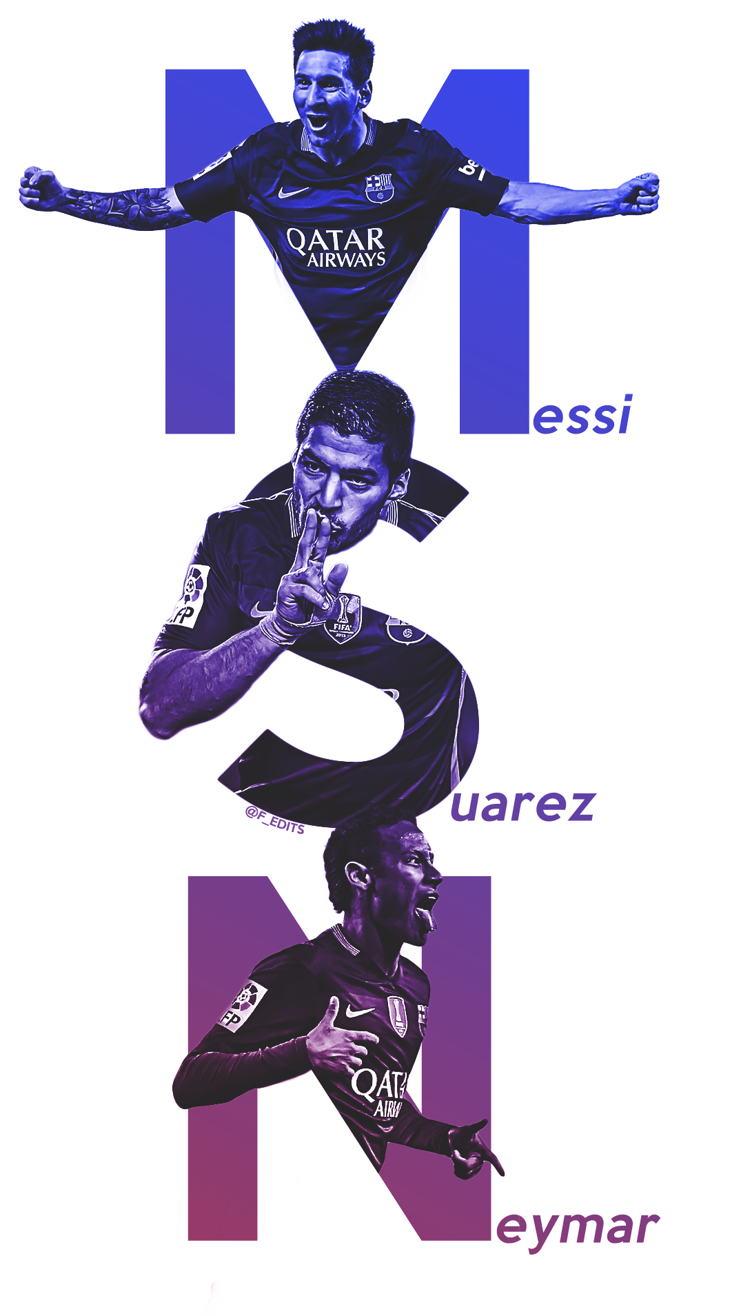 Fredrik #Messi #Suarez & #Neymar iPhone wallpaper and icons // #barca