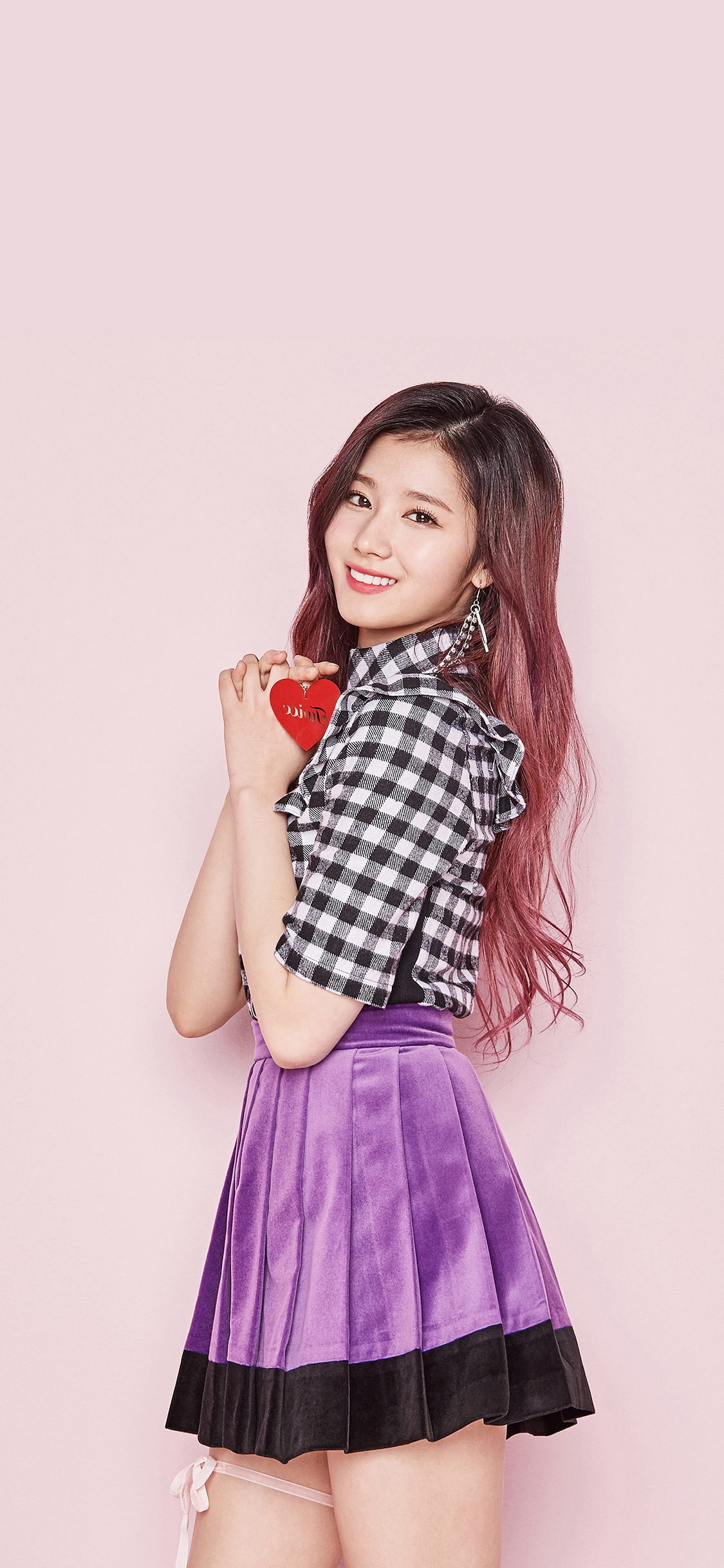 iPhone X wallpaper. pink sana girl kpop twice asian