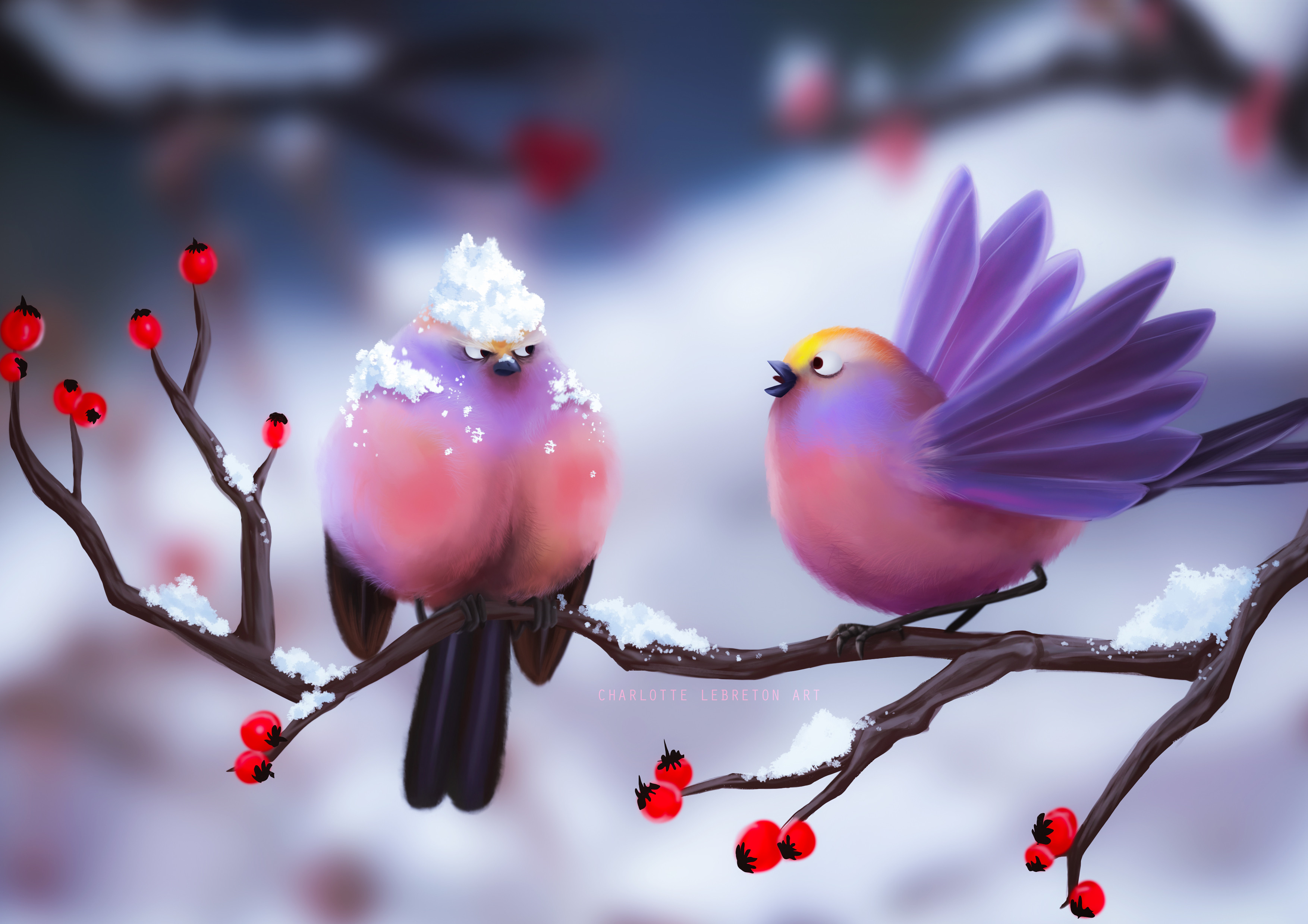 Cute Birds Artwork 4k Wallpaper, HD Artist Wallpaper, 4k Wallpaper, Image, Background, Photos and Picture