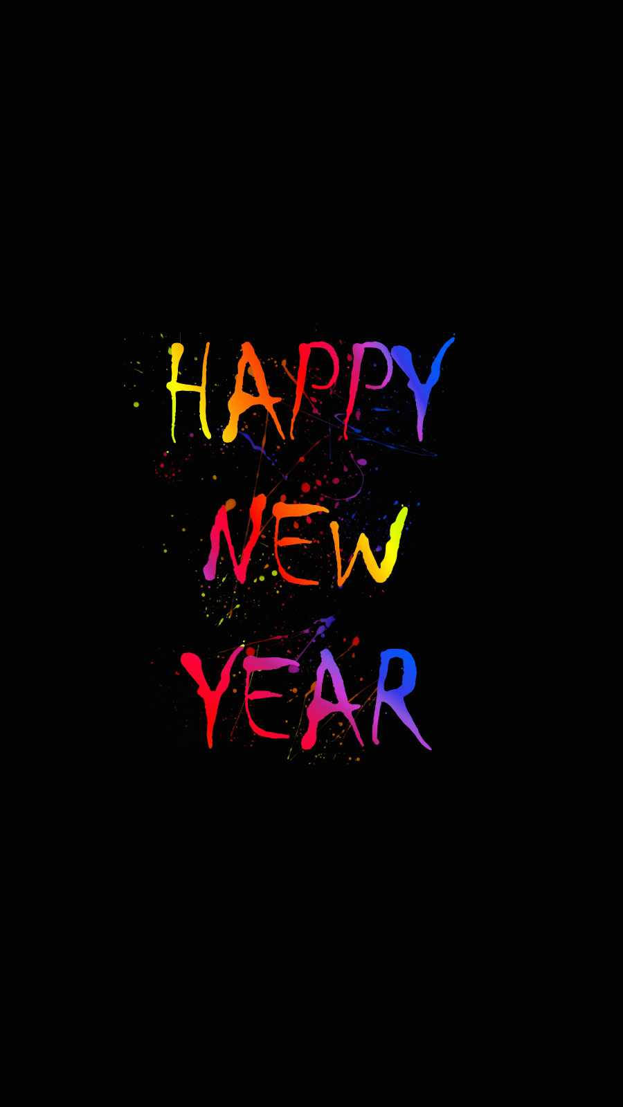 Download Happy New Year On Black Wallpaper