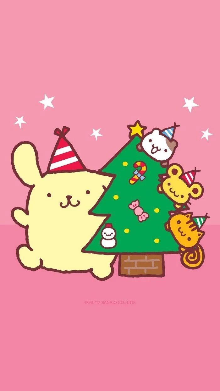 Pom pom purin. Sanrio hello kitty, Holiday wallpaper, Cartoon wallpaper