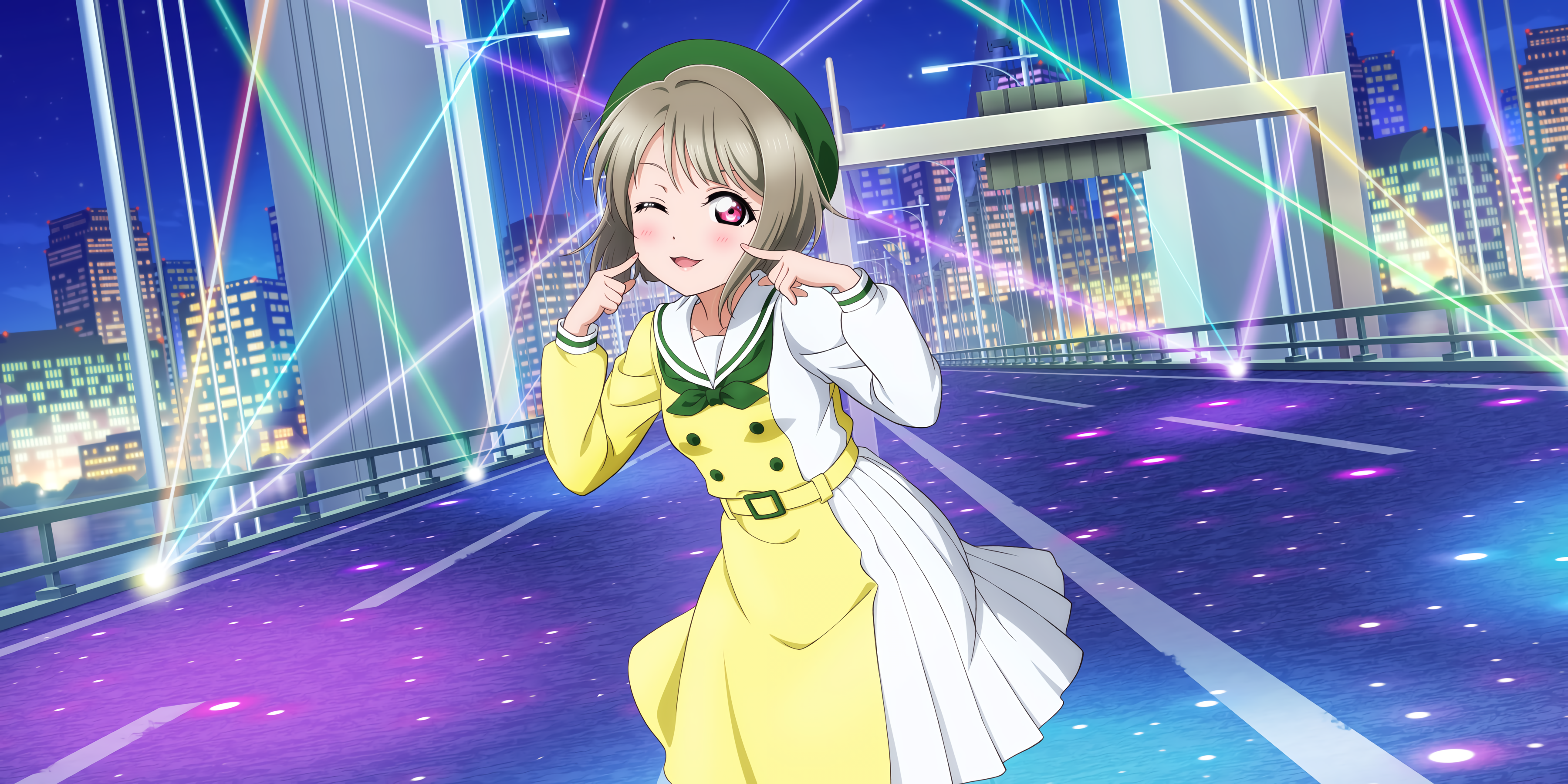 one eye closed, Nakasu Kasumi, Love Live! Nijigasaki High School Idol Club, Love Live!, anime, anime girls, lightsx1800 Wallpaper