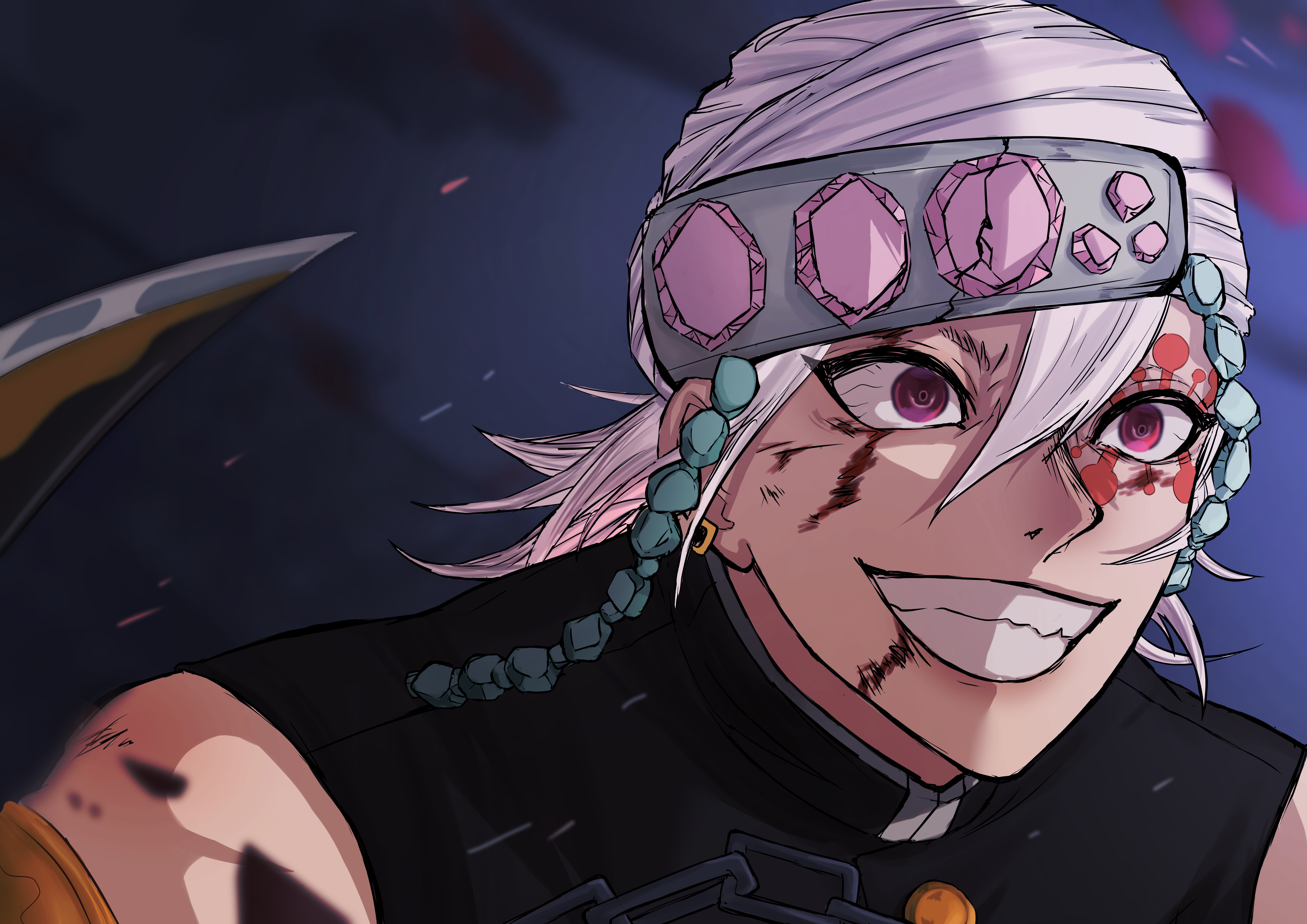 4K Ultra HD Wallpaper: Tengen Uzui in Demon Slayer by ごおく