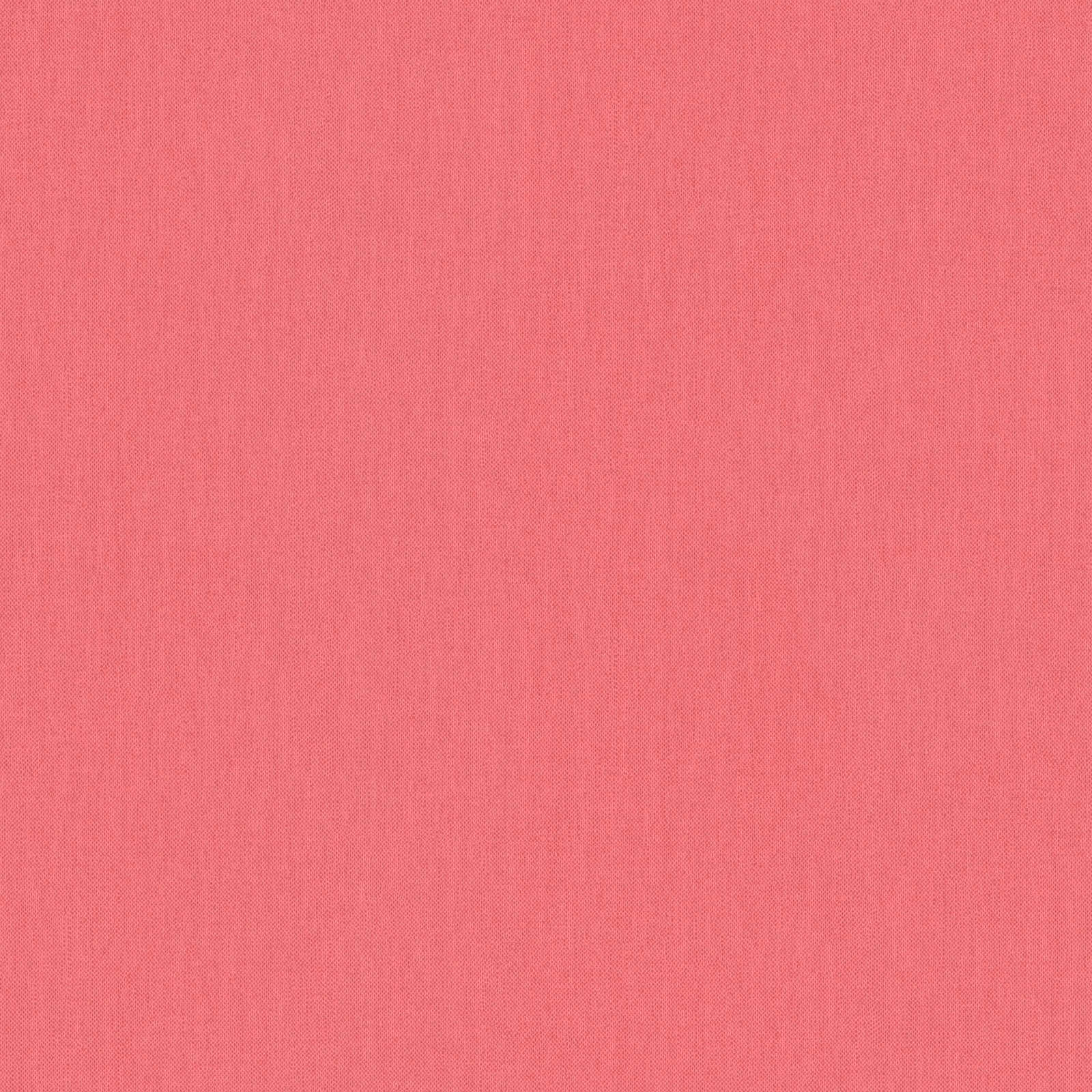 Salmon pink wallpaper with linen texture for girls room