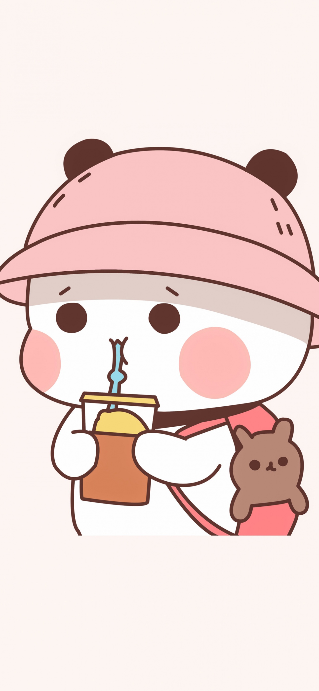 Peach cat Wallpaper 4K, Kawaii cat, 5K