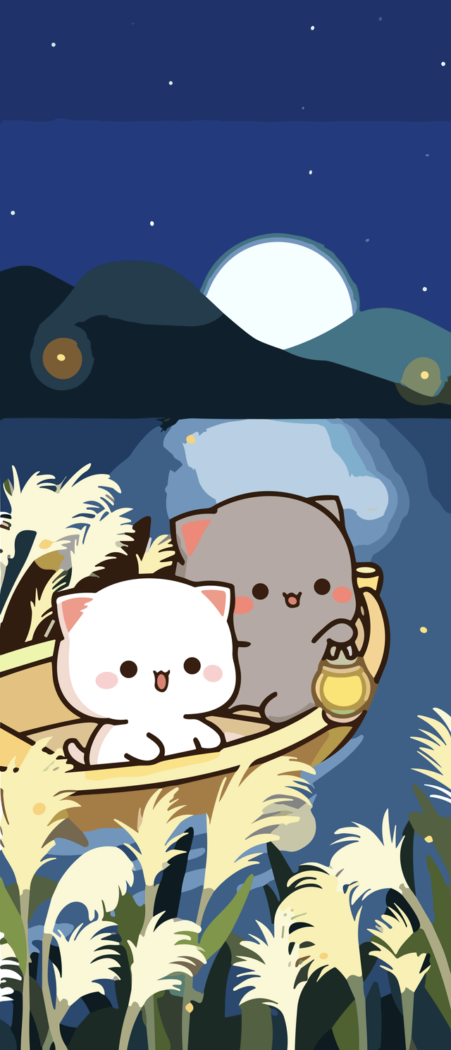 Peach and Goma wallpaper