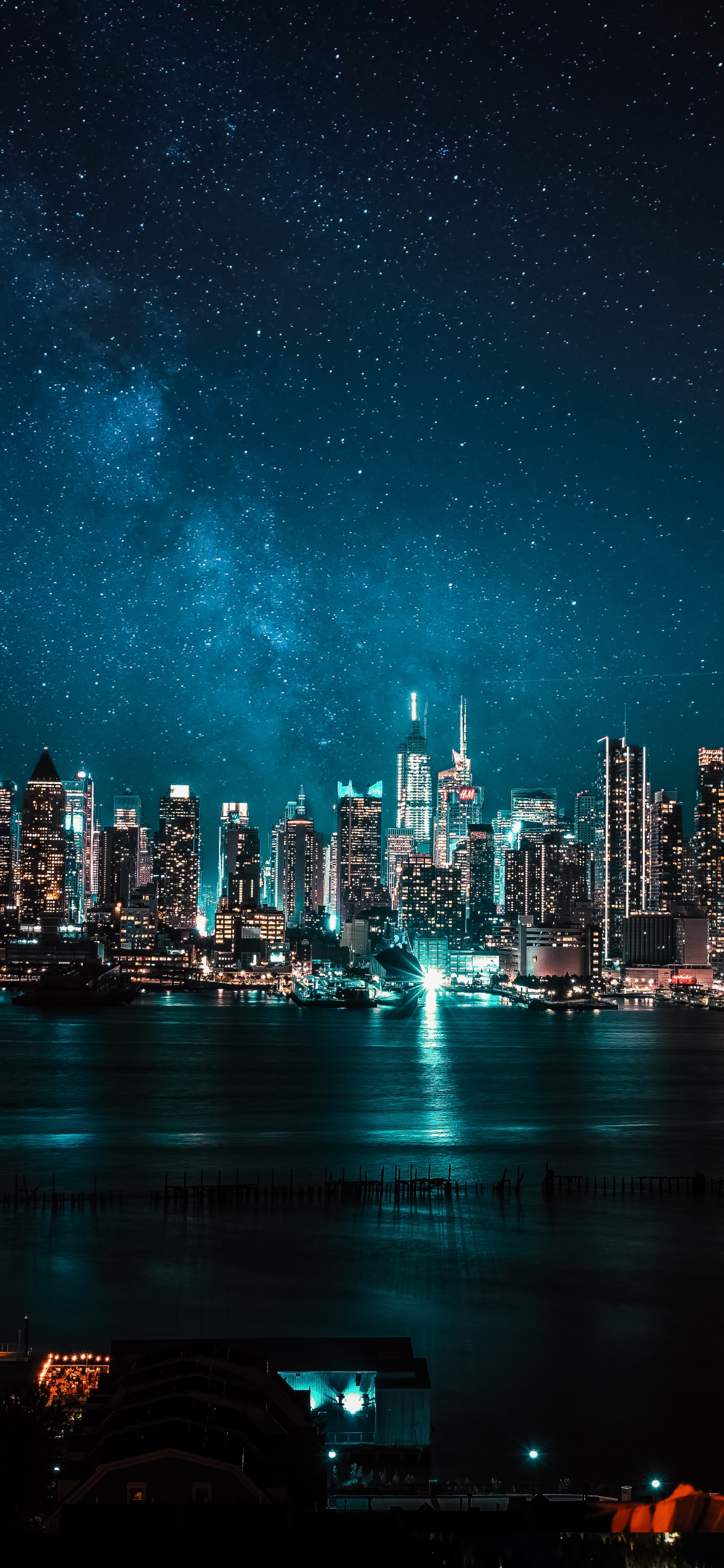 Night City Wallpaper 4K, City lights