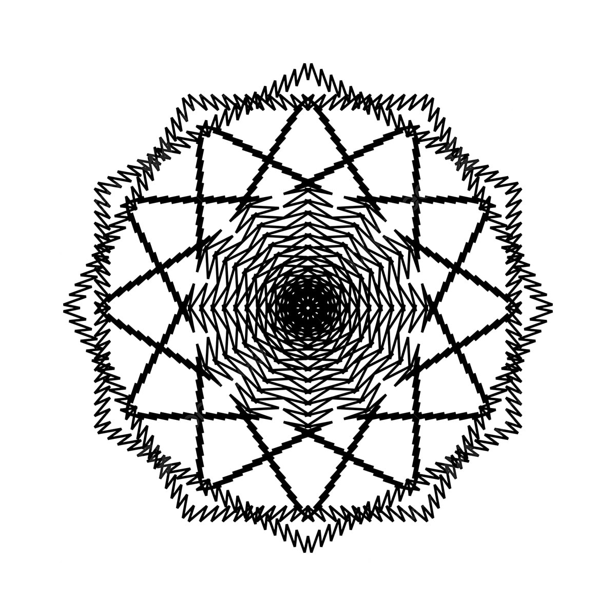 Sacred Geometry Vector HD Image, Mandala Sacred Ancient Geometry Vector Illustration In Black And White Mystical Circle Abstract, Flower, Mystery, Geometry PNG Image For Free Download