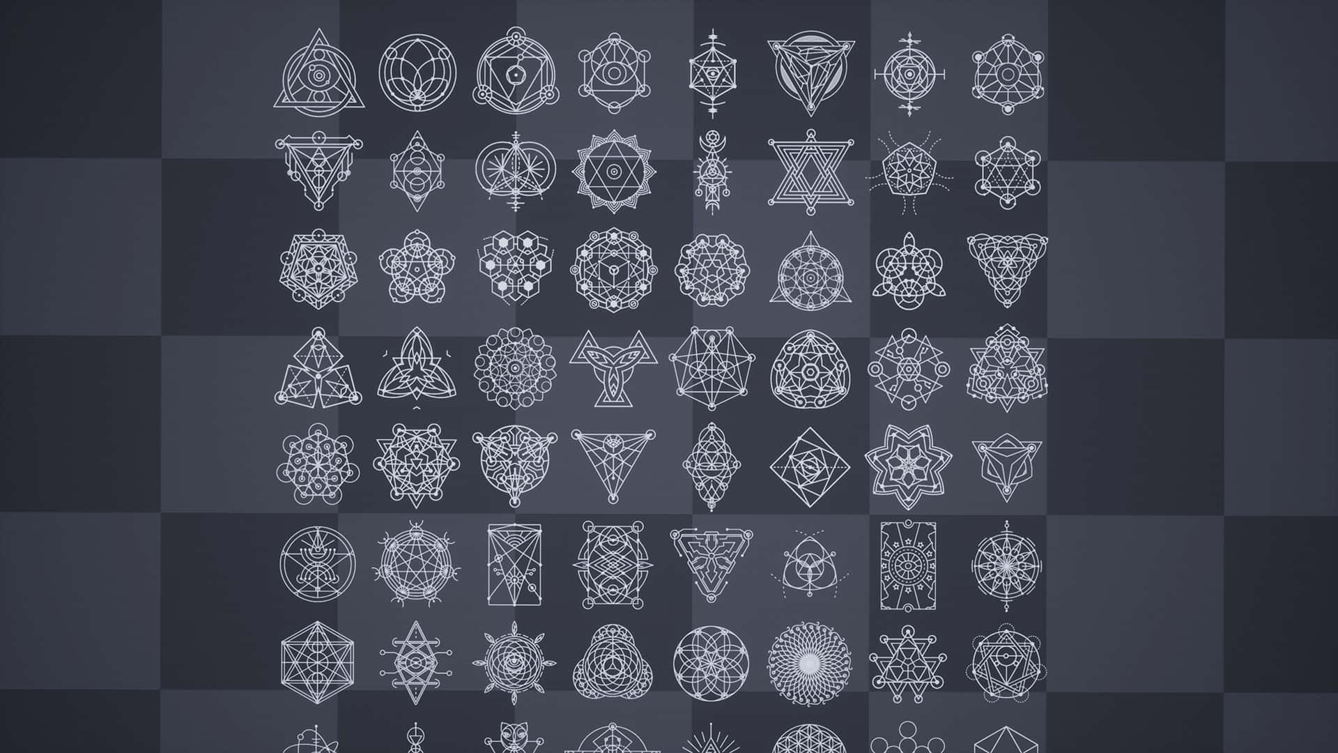 Download Caption: Vibrant Sacred Geometry Patterns Wallpaper