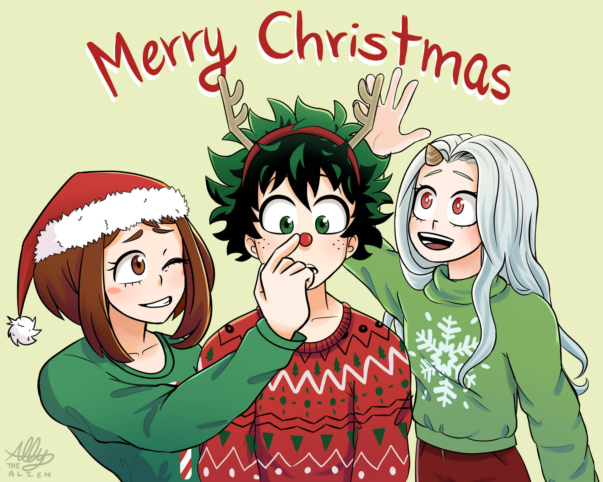 Download My Hero Academia Anime Christmas Wallpaper