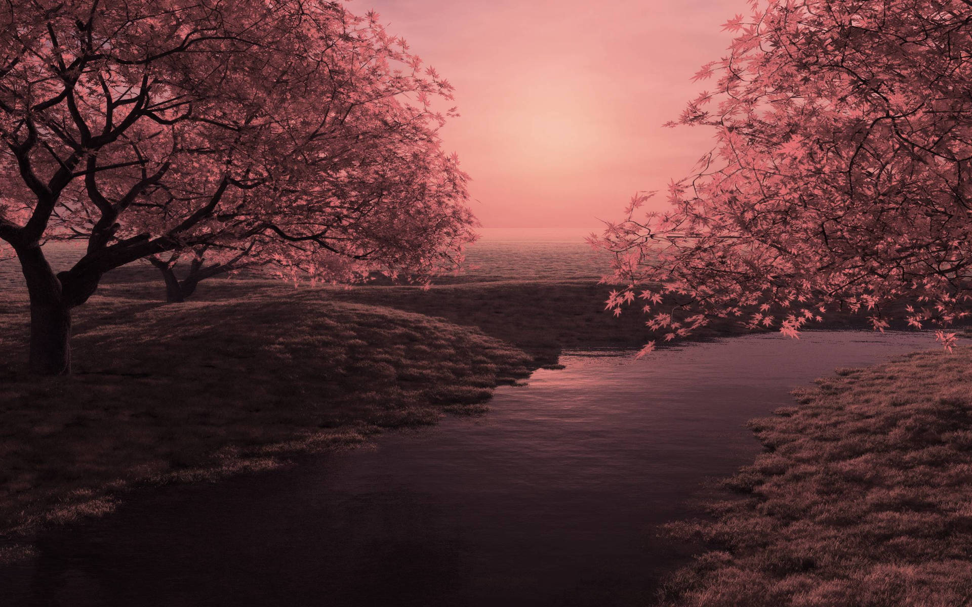 Download Pretty Desktop Dark River Wallpaper