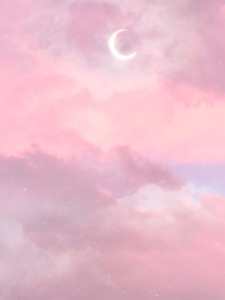 Pastel sunset wallpaper. Pink moon wallpaper, Pink wallpaper background, Pink clouds wallpaper