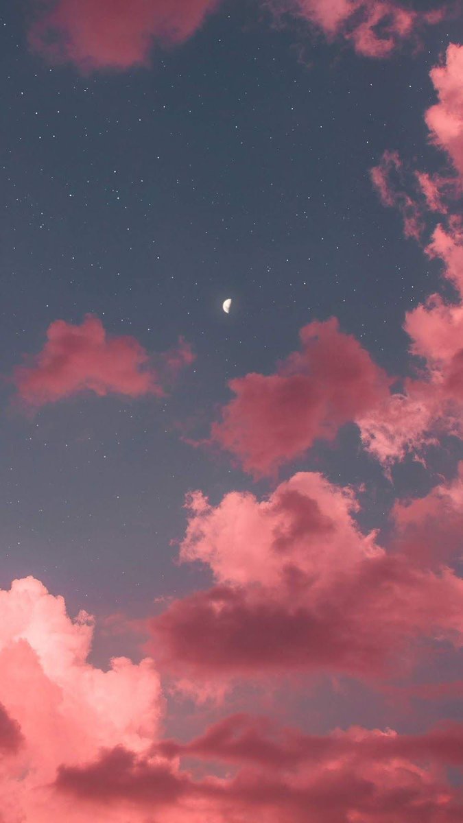 Unhappy Feels sky (moon, cloud, and stars) // wallpaper