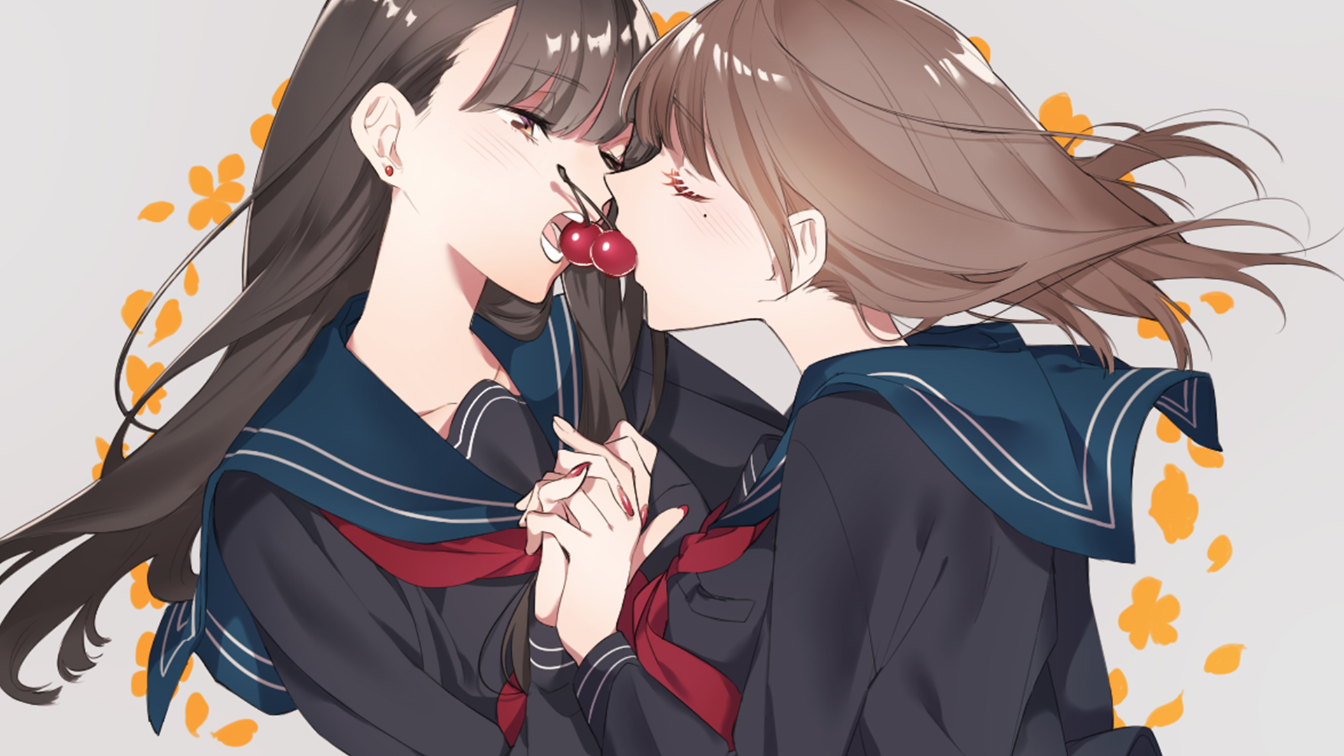 Mobile wallpaper: Anime, Girl, Yuri, 921745 download the picture for free