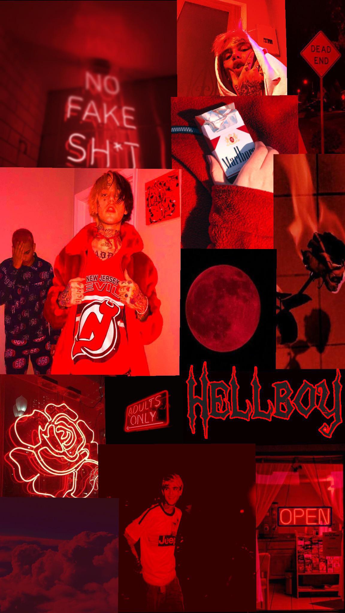 Red aesthetic Lil Peep background