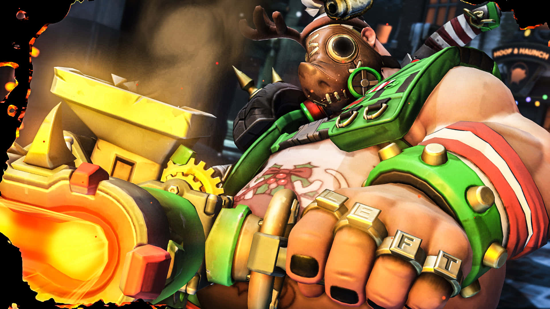 Download Roadhog in Action's Formidable Tank Wallpaper