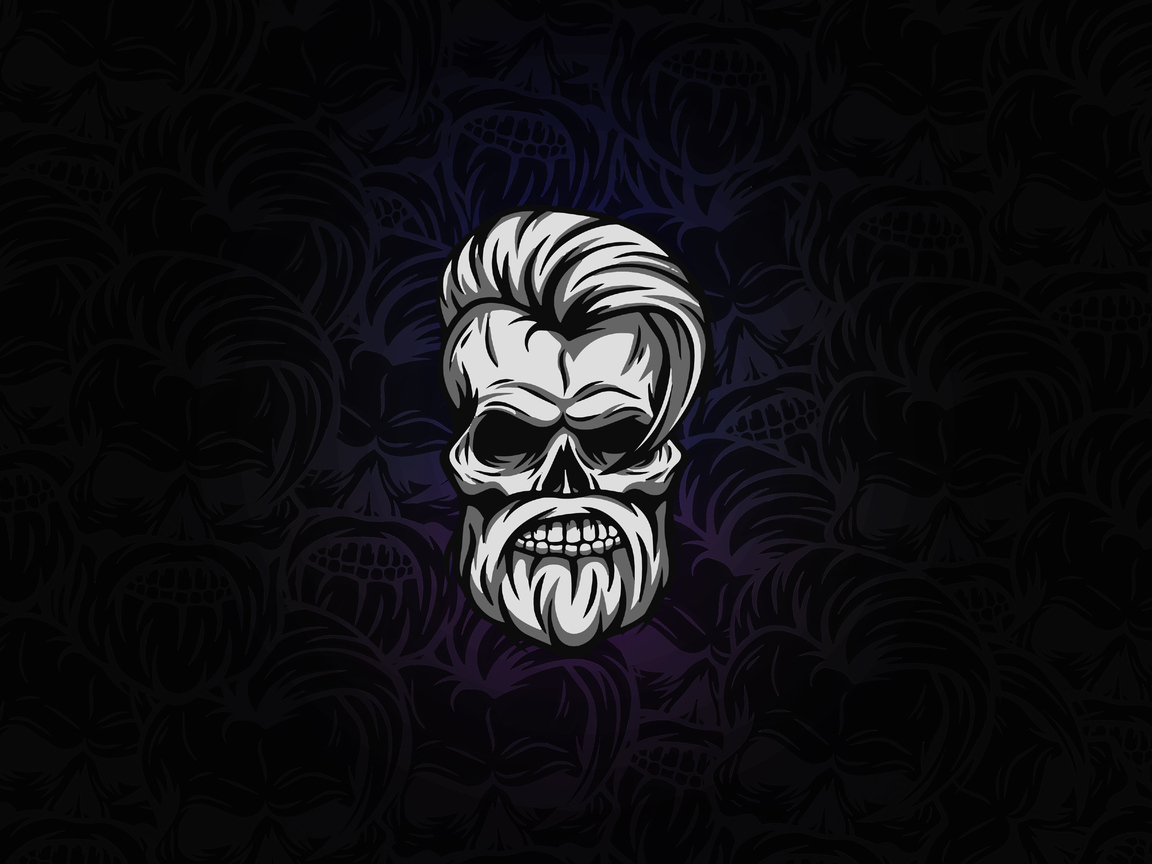 Beard Skull Dark 4k Wallpaper, 1152x864 Resolution HD 4k Wallpaper Image, Background, Photos and Picture