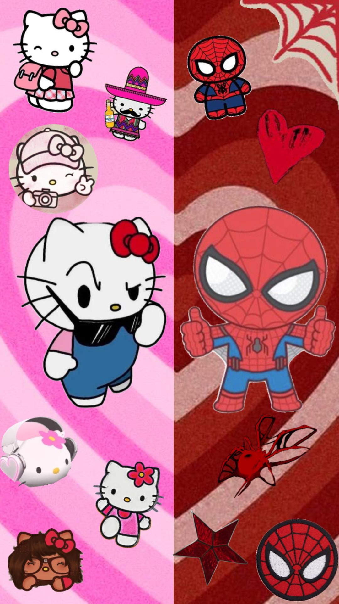 spiderman #hellokitty #bffwallpaper. Walpaper hello kitty, Hello kitty iphone wallpaper, Hello kitty wallpaper