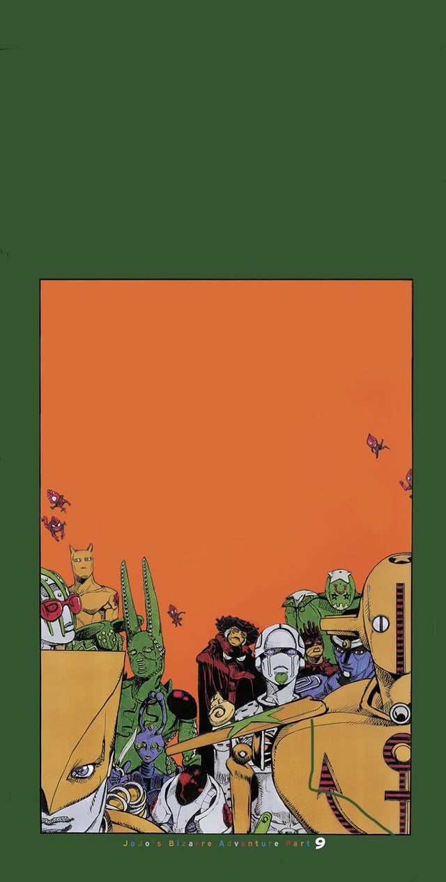 I made textless versions of the JOJOLANDS ch.1 colour page for my phone wallpaper