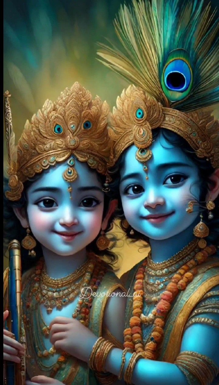 Divine Hindu Art Children Dressed
