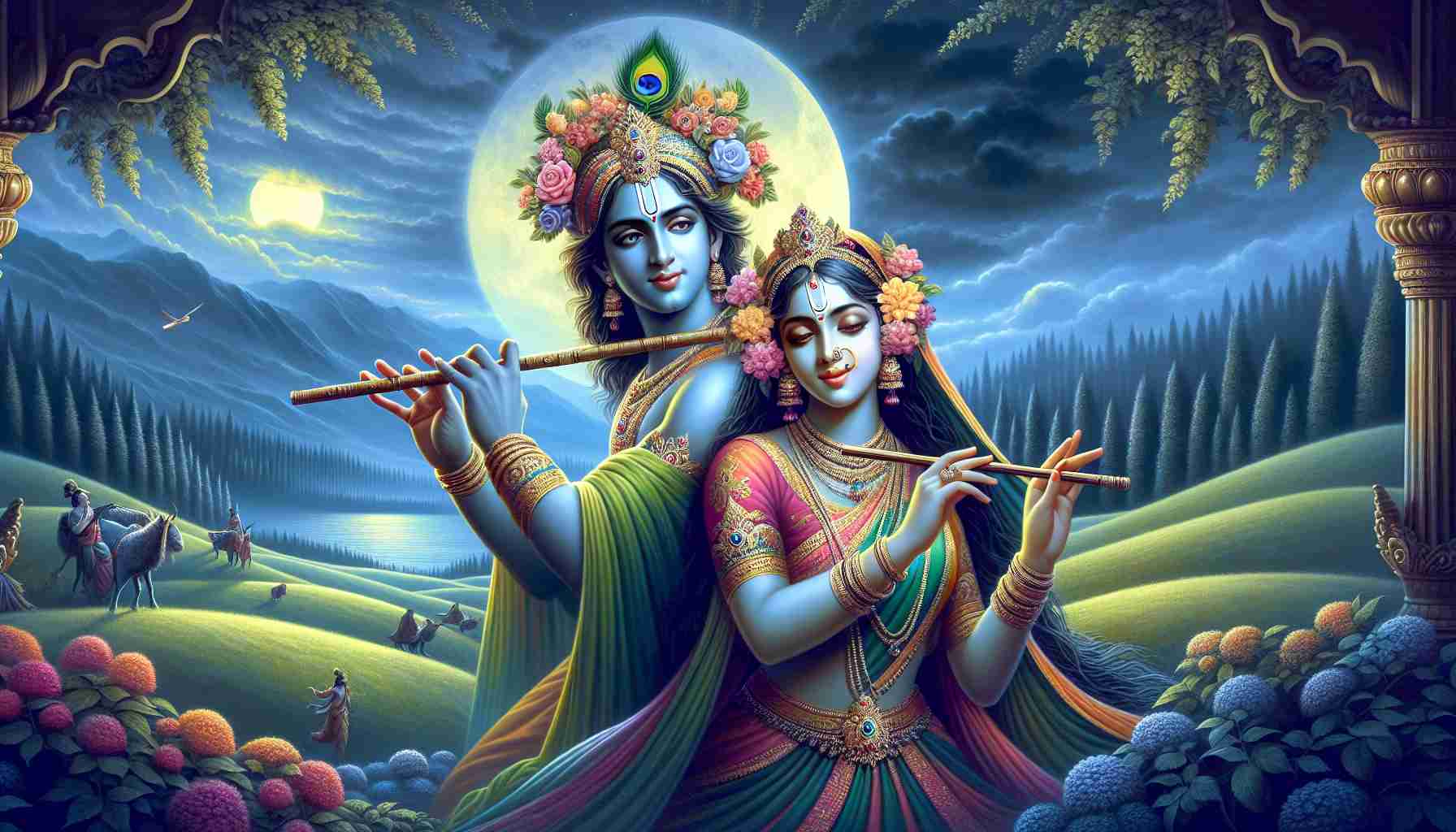 Radha Krishna AI Wallpapers - Wallpaper Cave