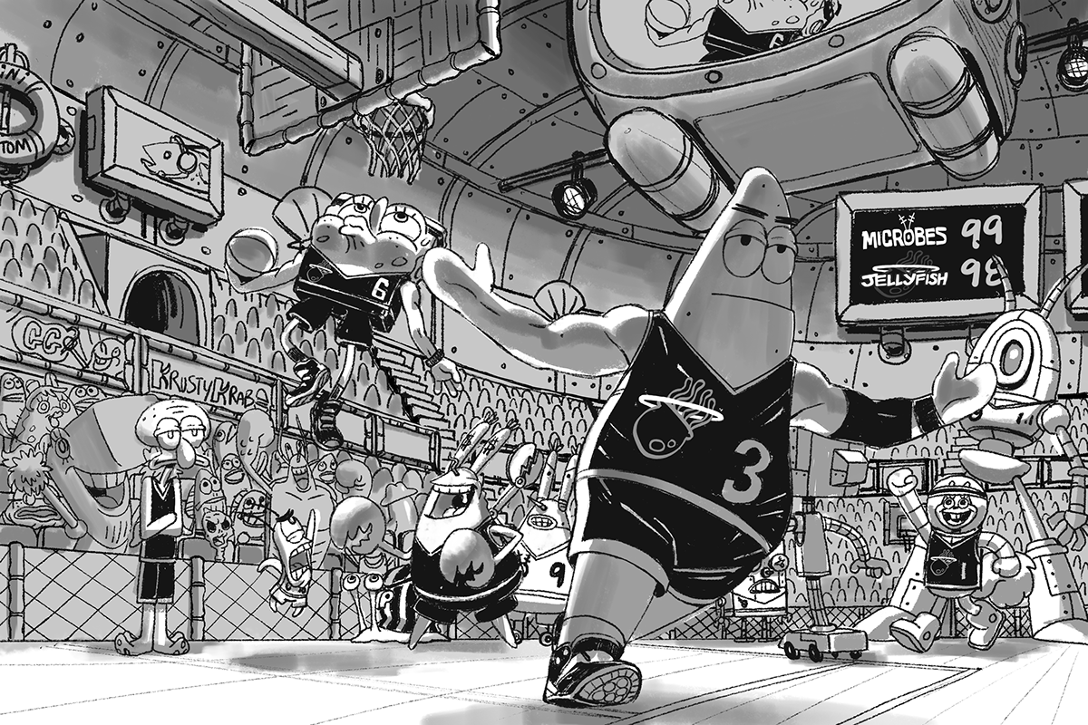 Project: Spongebob Basketball Tribute Painting