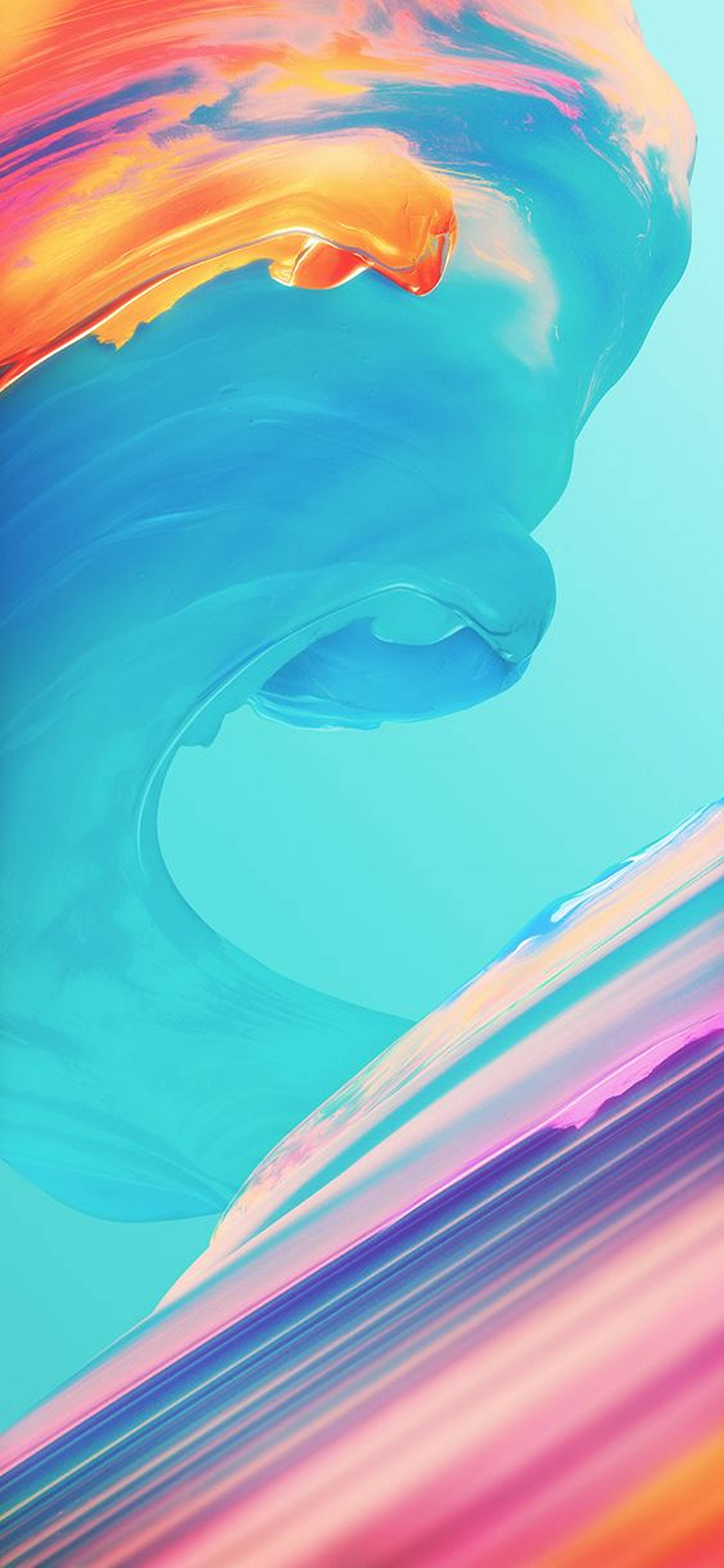 Download Abstract Colorful Wave on Redmi Note 9 Pro Screen Wallpaper